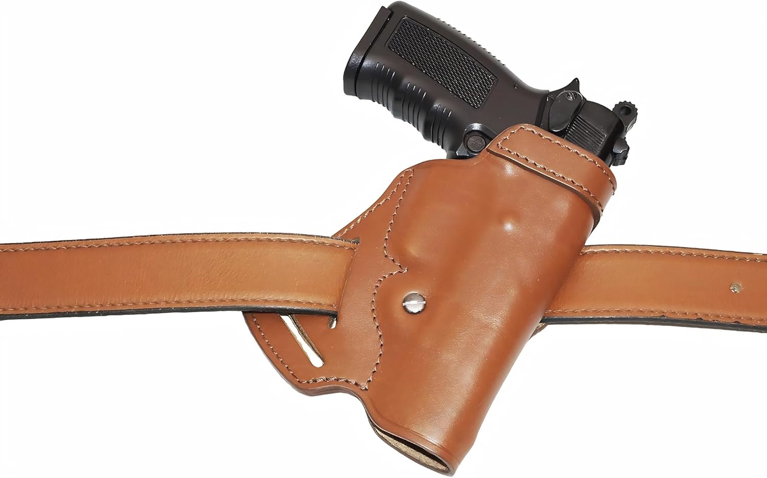 ALIS71103 Small of Back Leather Holster & Double Magazine Pouch for All 1911 Models with 4" Barrels Handmade!
