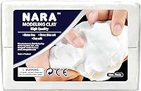 Vista 1 de NARA Arcilla para modelar, 1 color, 1 bloque, 31.96 oz (2 libras) (blanco) - No tóxica, arcilla de modelado de plastilina, ideal para principiantes