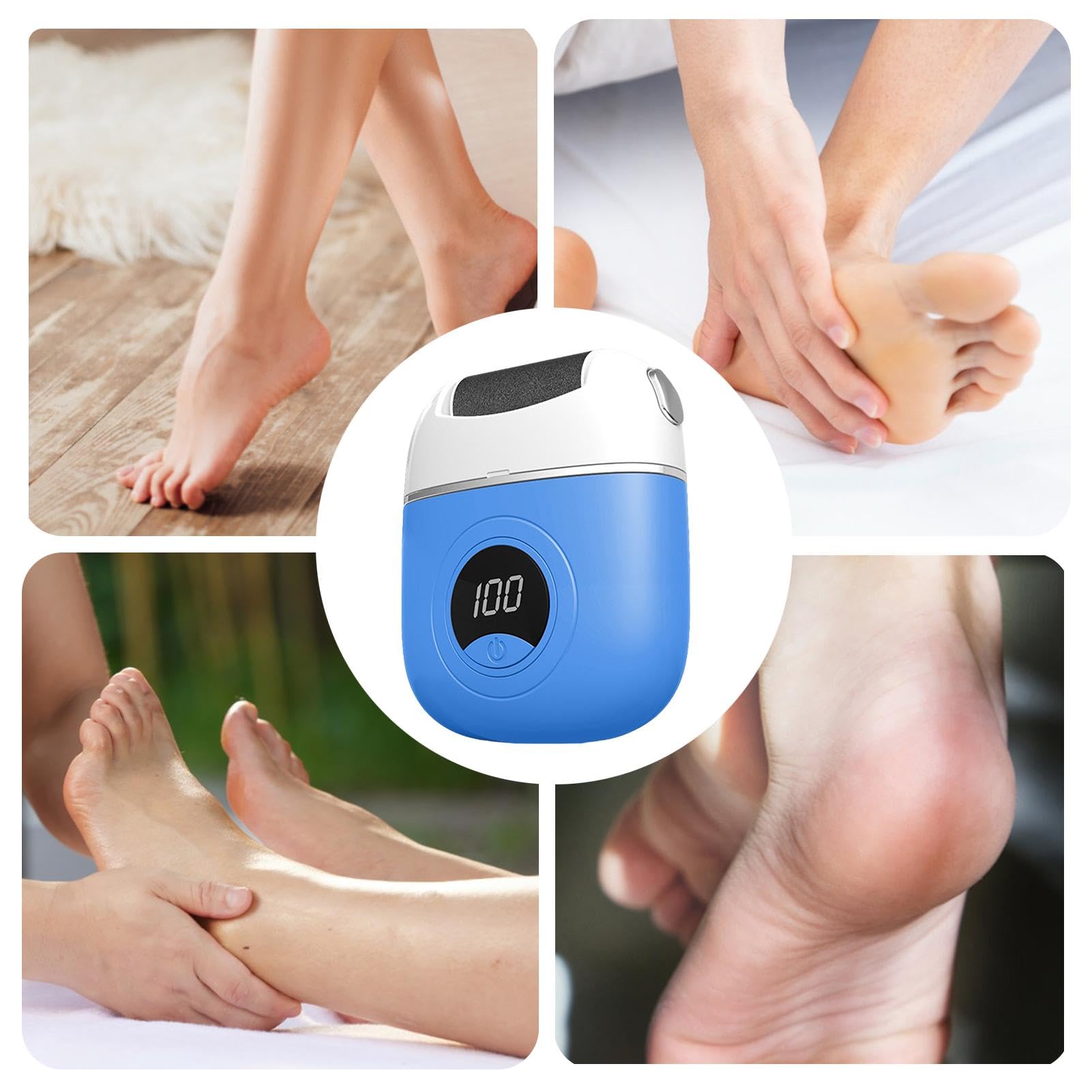 Portable Electric Foot Callus Remover, Electric Foot Callus Remover, Portable Foot File And Exfoliate Scrubber, Digital Display Heel Polisher For Removing Hard And Dead Skin