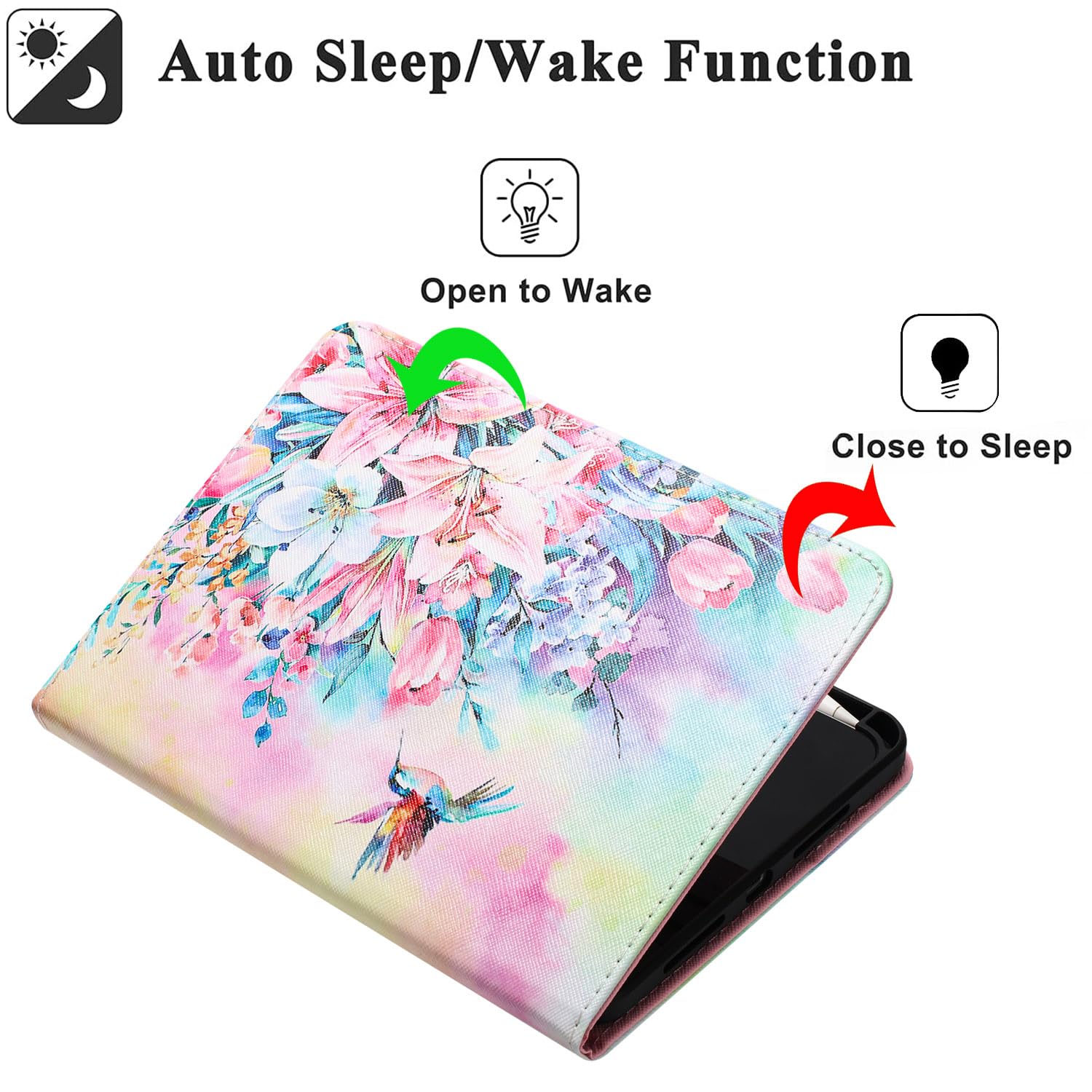 YUNHOTIC Case for iPad mini 7 A17 Pro & iPad mini 6 (2024/2021