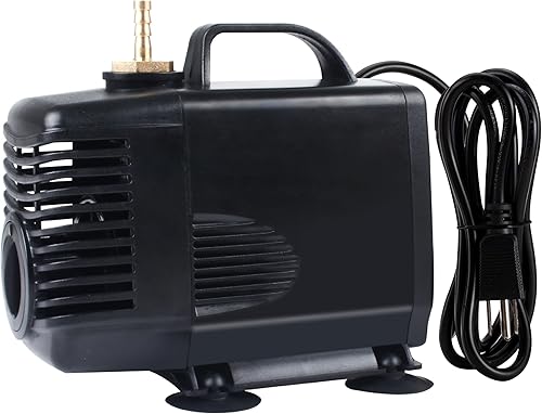 RATTMMOTOR Bomba de agua de 80 W 110 V 3500LH Hmax 11.5 ft Bomba sumergible multifuncional de proteína de funcionamiento en seco para husillo CNC,