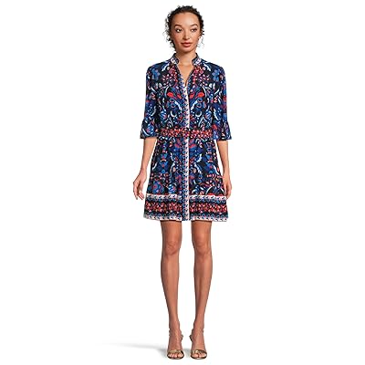 Adrianna Papell Printed Short Flounce Dress Women