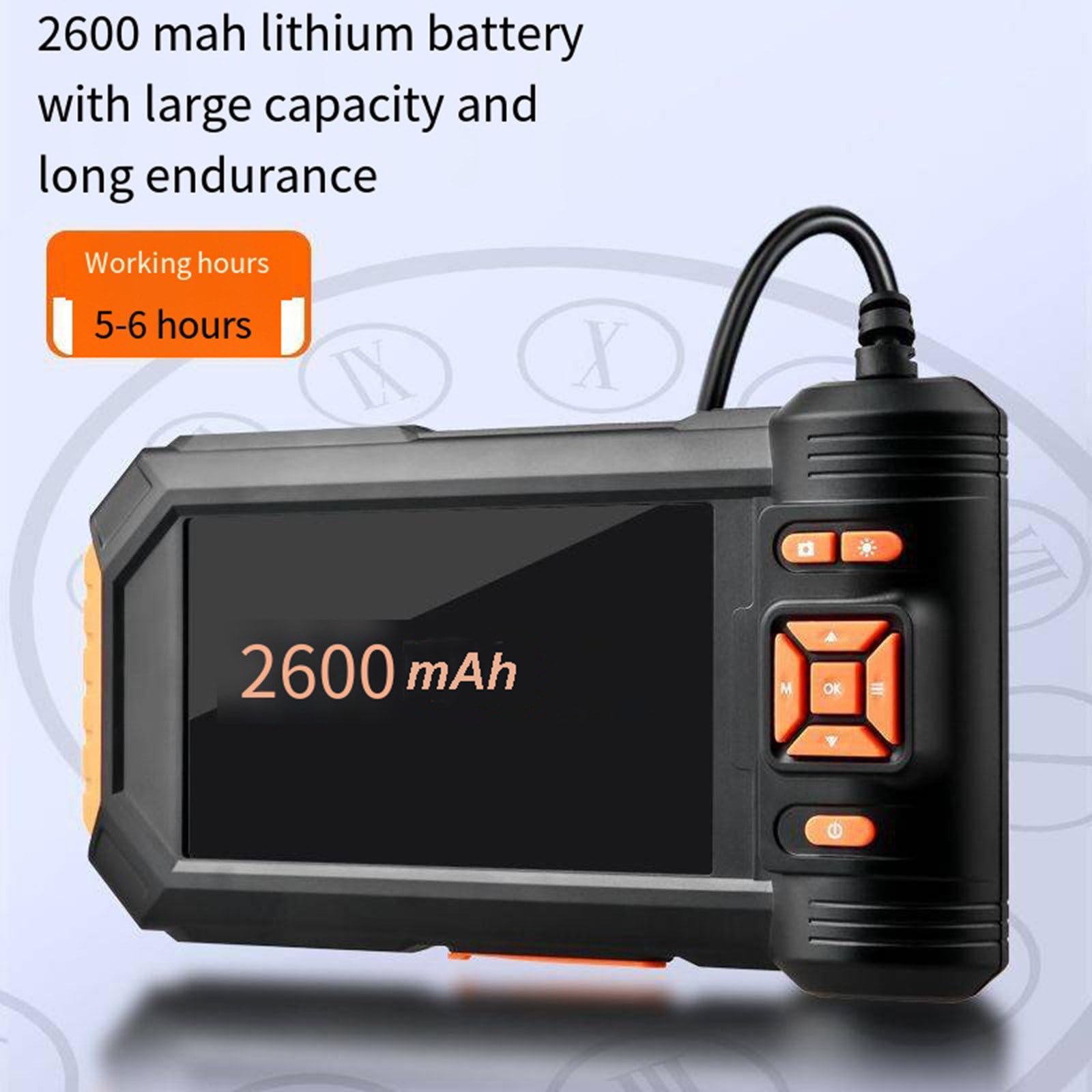 5-calowa kamera przemysłowa IPS LCD endoskopowa 8 mm 1080P HD cyfrowa kamera inspekcyjna z 8 diodami LED do kontroli samochodu,2-lens-2M