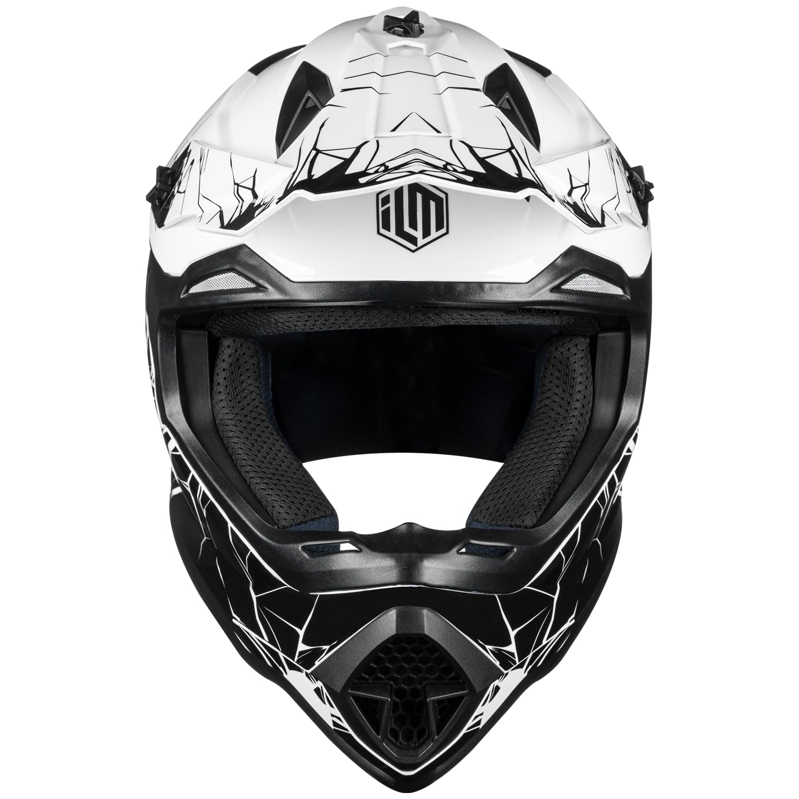 ILM Adulte Casque Moto Homme Femme Motocross Full Face Cycliste Dirt Bike ATV Off Road Go Kart avec Lunettes Gants Masque Homologué ECE22.06 Dot Modèle WS-901