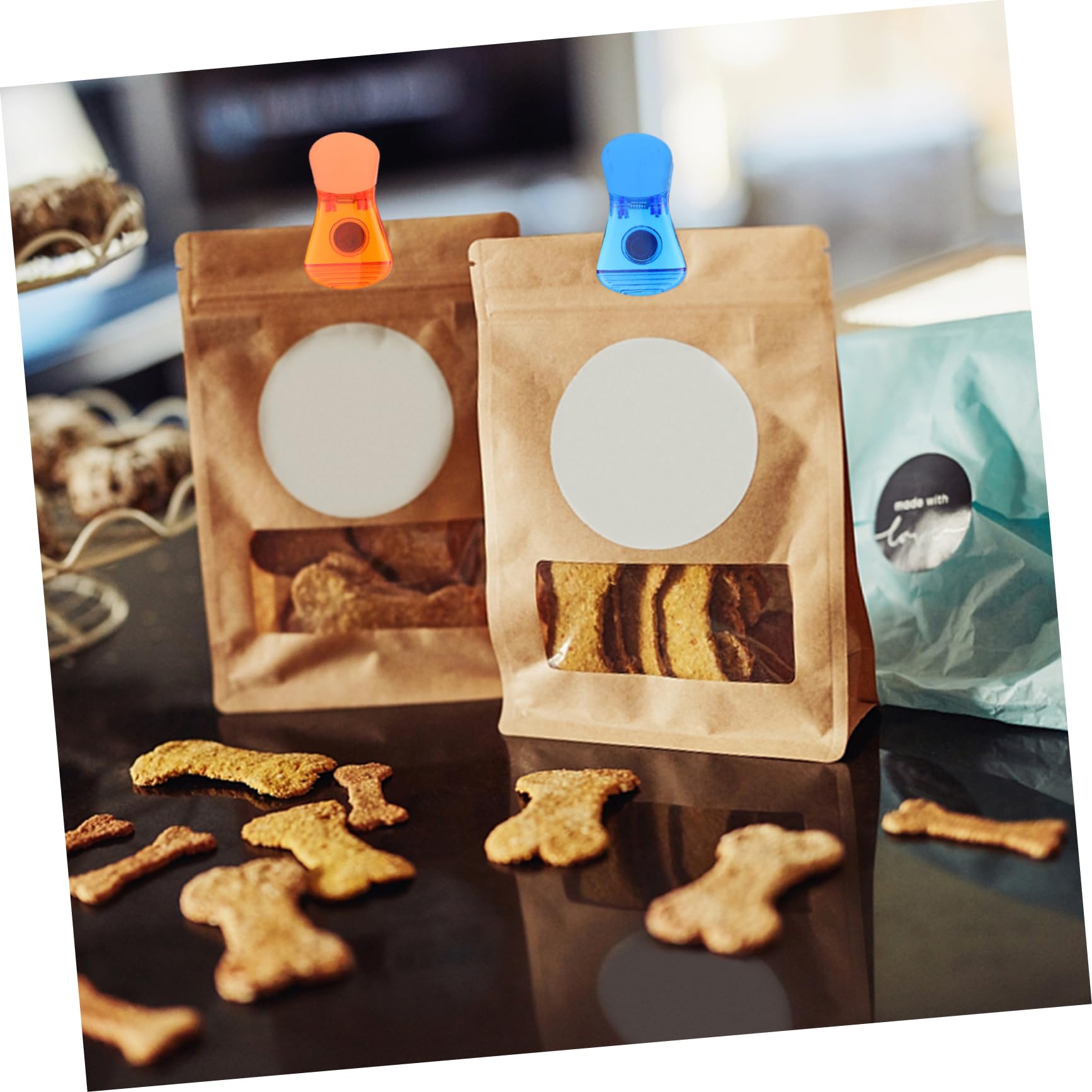 Garneck Efficient Food Bag Sealing Clip 12 Pack Multifunctional Snack Bag Clamps Odorless Sturdy for Bread Chips Cereals