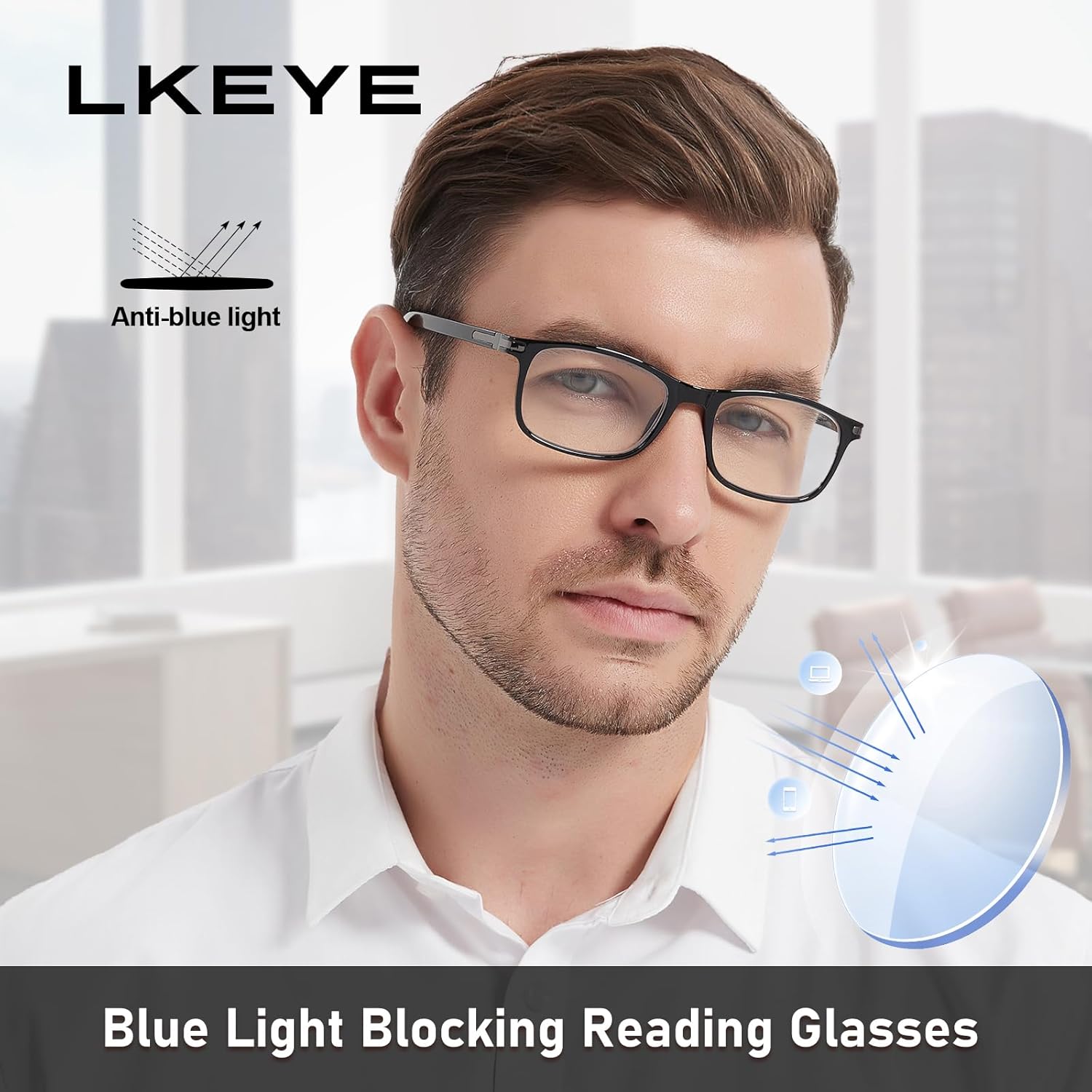 Bifocal Reading Glasses Men Women Blue Light Computer Readers Wide Frame Progressive Clear Top Fashion Designer Eyewear - Image 7