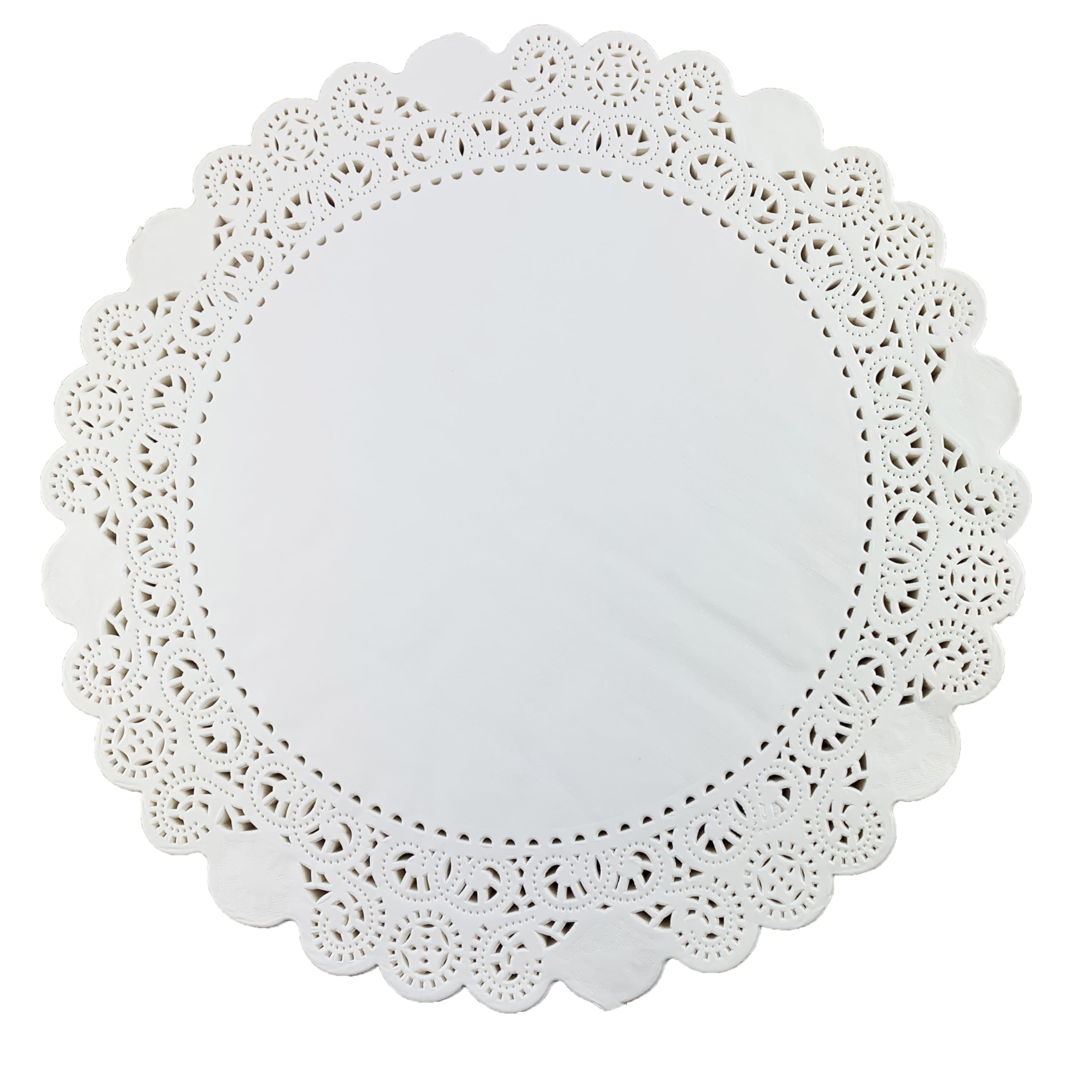 Worlds 50 Pack Round White Paper Doilies Grease Greaseproof Lace Paper Doilies 14