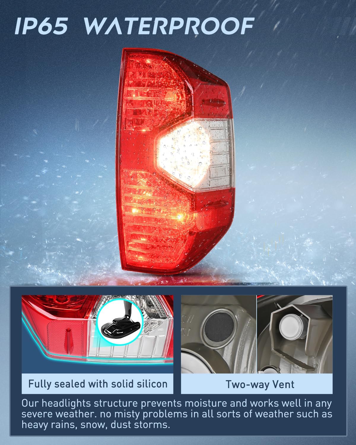 Nilight Taillight Assembly Compatible with 2014 2015 2016 2017 2018 2019 2020 2021 Toyota Tundra Tail Light Rear Lamp Replacement OE Style Passenger Side
