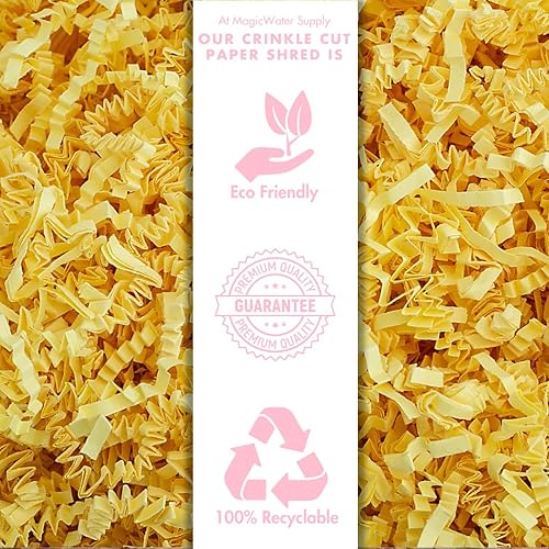 Miniatura 226 de MagicWater Supply - 1 libra - Naranja - Relleno de papel de corte arrugado ideal para envolver regalos, relleno de cestas, cumpleaños, bodas