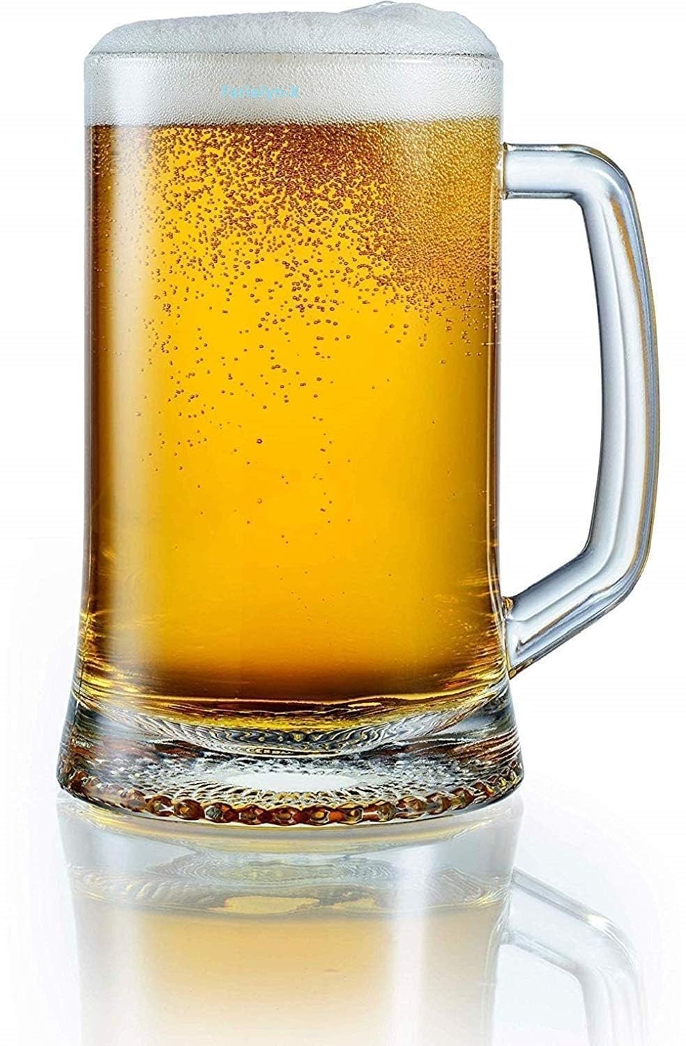 Italian Premium Glass Beer Mugs 400 ml Transparent Set of 12 (F# G.Bm, 12) — Amazon image 9