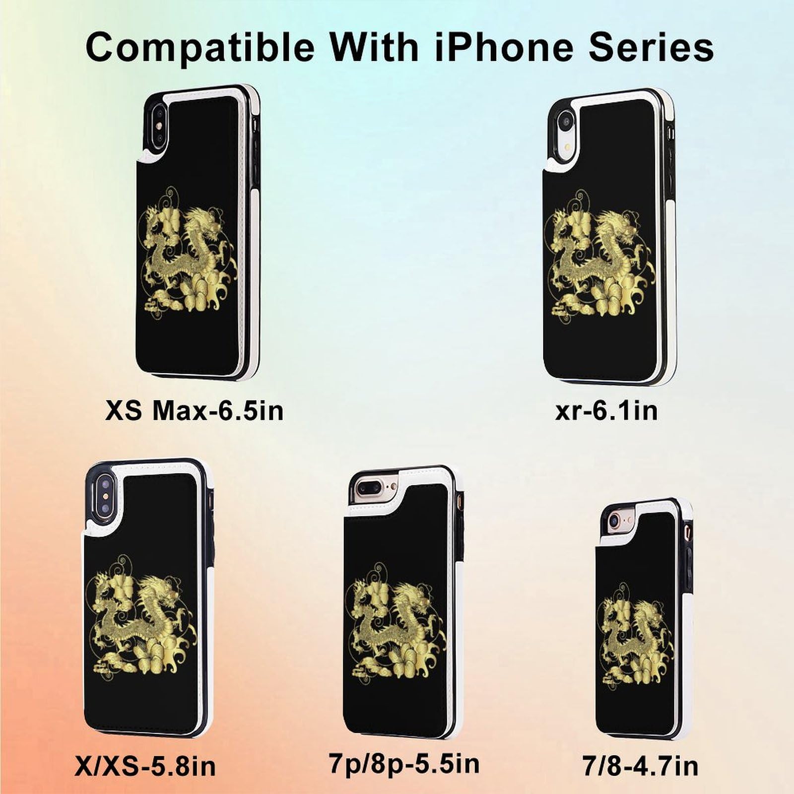 Amazon.co.jp: iPhone 11 ケース 手帳型 ドラゴン柄 龍 竜 金色 全機種