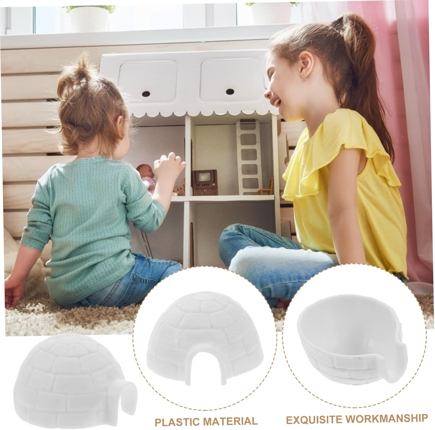 ifundom 12 Pcs Igloo Model Igloo Figures Animal Toys Igloo Cognitive Model Arctic Animals Small Figurines Toy House Critters Toys Igloo Decoration