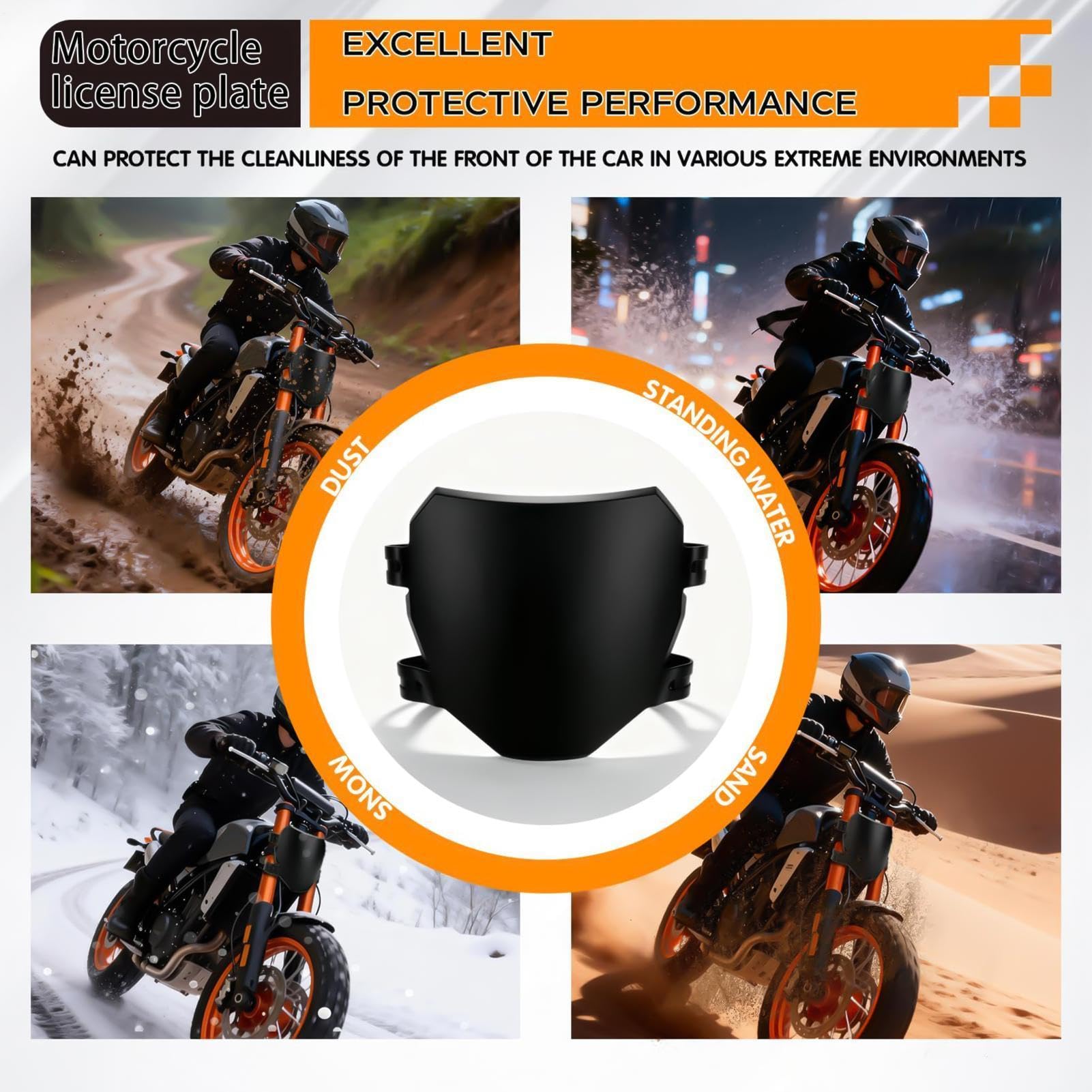 Uniwersalna płyta Dirt Bike, przedni uchwyt na numer, akcesoria do rowerów elektrycznych, część wyścigowa, panel numeracji motocrossowej, solidny element terenowy, konfigurowalne akcesoria