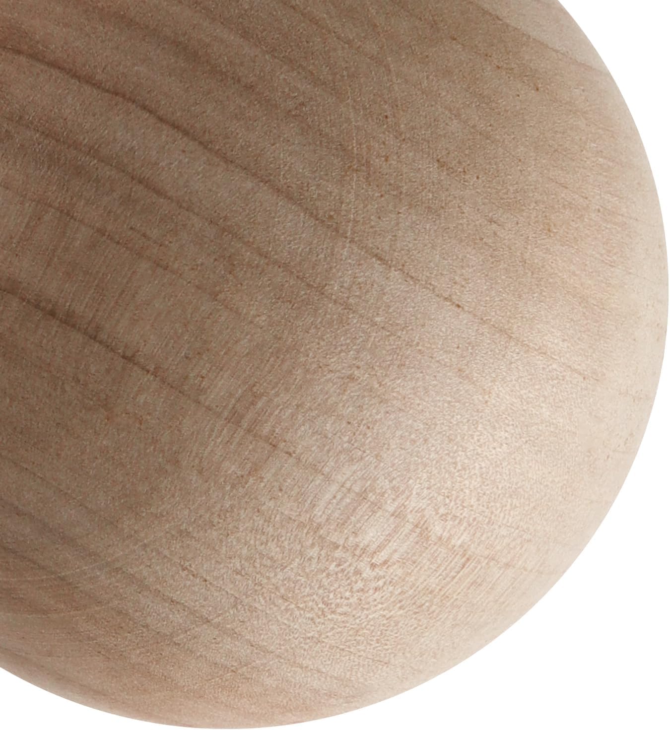 ZOENHOU 4 Pieces 3 Inch Wooden Round Ball, Unfinished Natural Wood Craft Balls for DIY Projects - Image 4