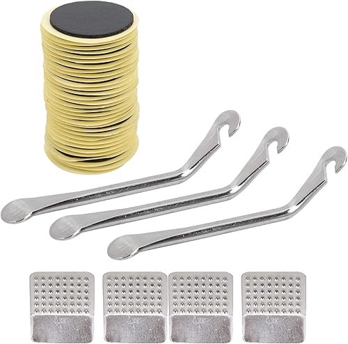 Miniatura 6 de plplaaoo Parche de bicicleta, kit de reparación de parches de bicicleta, kit de herramientas de reparación de neumáticos de bicicleta, kit de