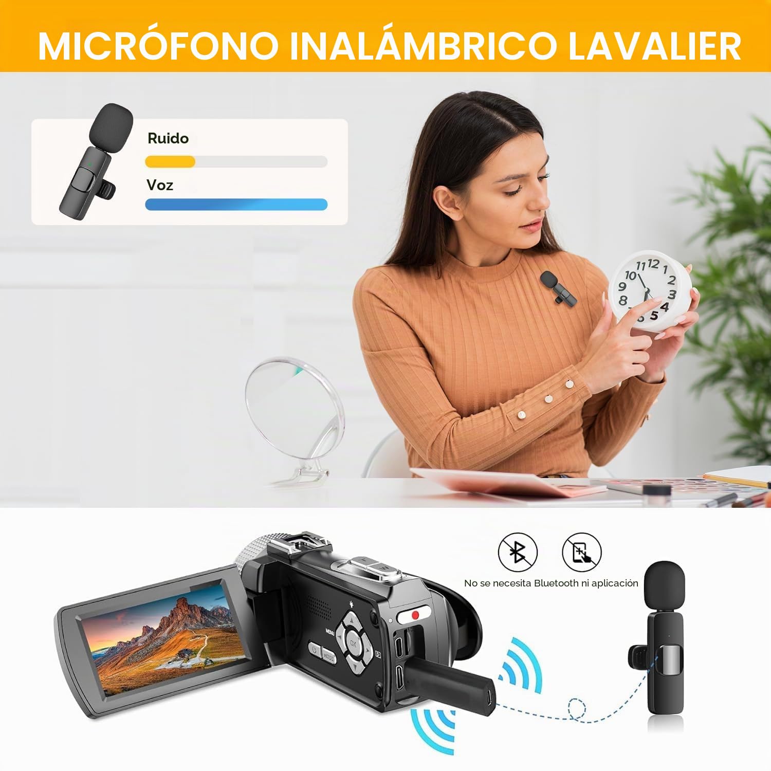 Cámara de vídeo 4K, videocámara de 48 MP y 30 FPS para YouTube, grabadora de vlogs con vídeo FHD 1080p / zoom digital 18x / pantalla IPS giratoria de 3,0'' y 270°, con mando a distancia / 2 baterías