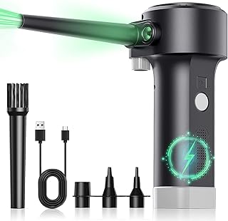 Sukadar Compressed Air Electric Air Duster for Cleaning Computer, Portable 91000 RPM Cordless Air Blower with 10000mAH Rechargeable Battery Replaces Compressed Air Cans for Cleaning Computer Keyboard