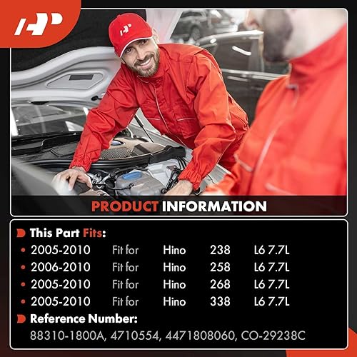 Miniatura 2 de A-Premium Compresor de aire acondicionado con embrague compatible con Hino 238 258 268 338 7.7L 2005-2010