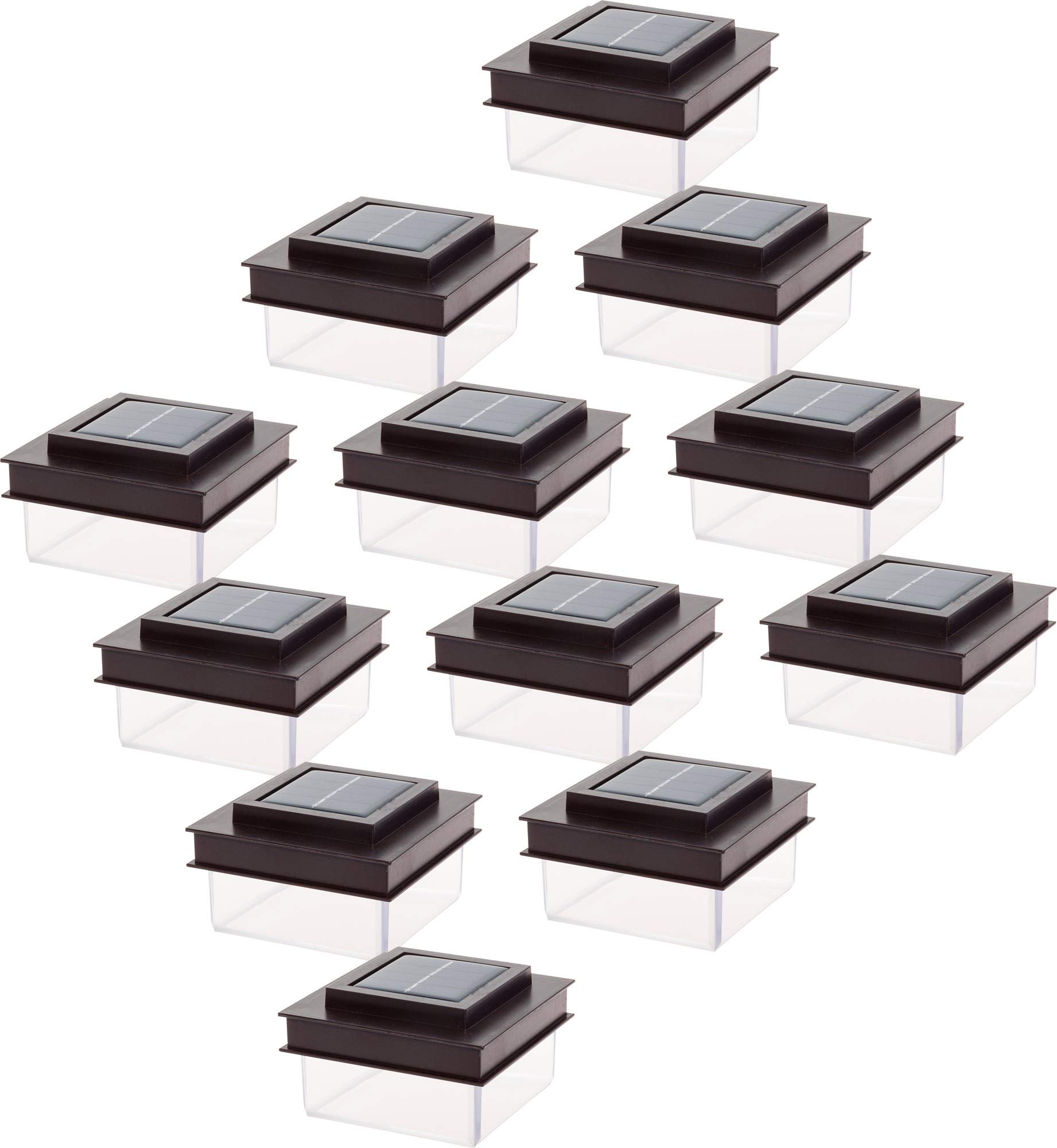 GreenLighting Translucent 12 Lumen LED Solar Powered Post Cap Light for 4x4 Nominal Wood Posts