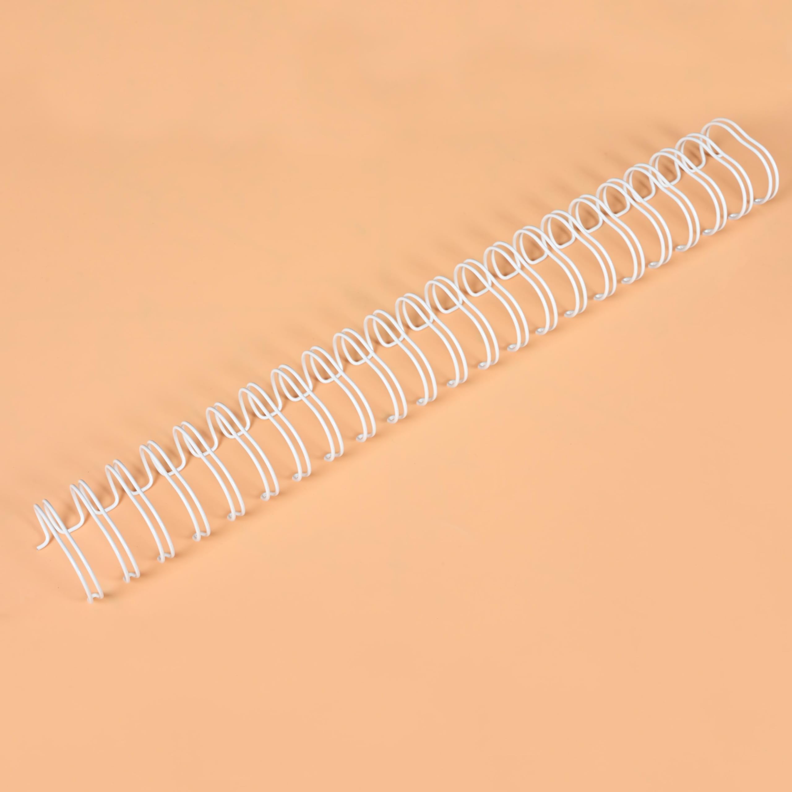 FIS® Metal Binding Wire, Size: 7/8" Inch(22.2mm), Loop: 23, Pitch 2:1, Box of 48 Pieces, White Color-FSBDW78WH