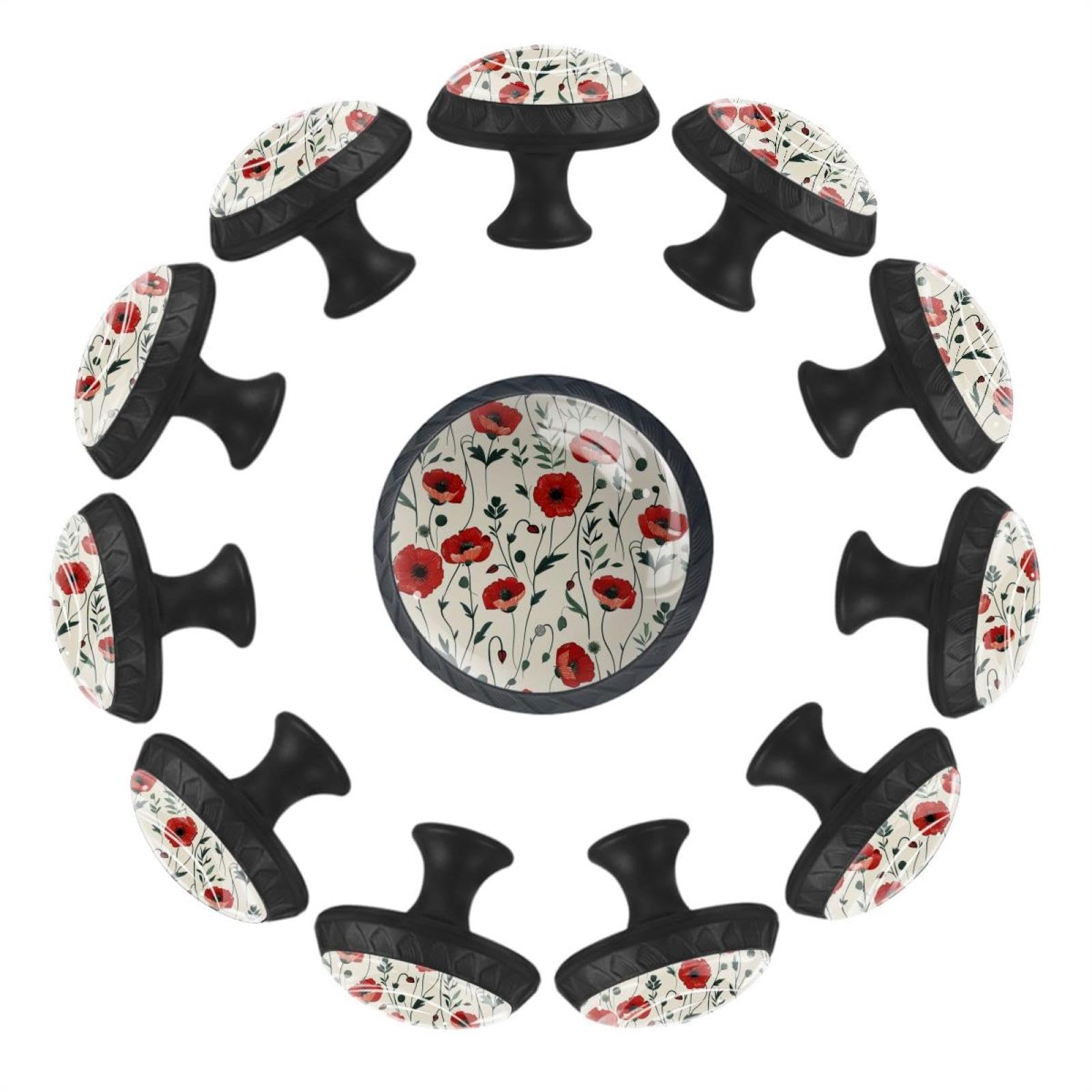 Boutons de tiroir coquelicot pour rénover facilement un meuble usé