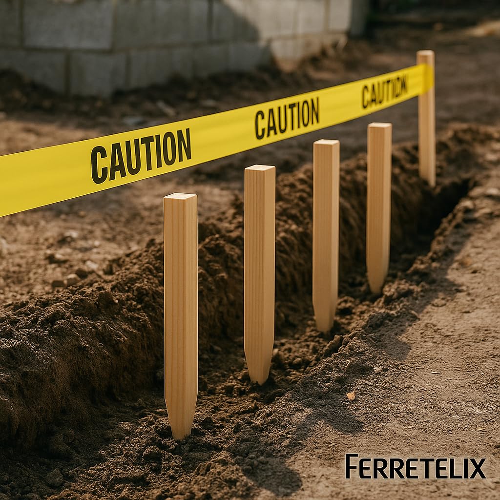 FERRETELIX® Paquete de 25 un Estacas de Madera 80 cms Largo 3 cms X 3 cms