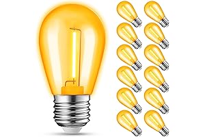 12-Pack of Vivid Orange Christmas String Lights for Indoor Halloween Decor