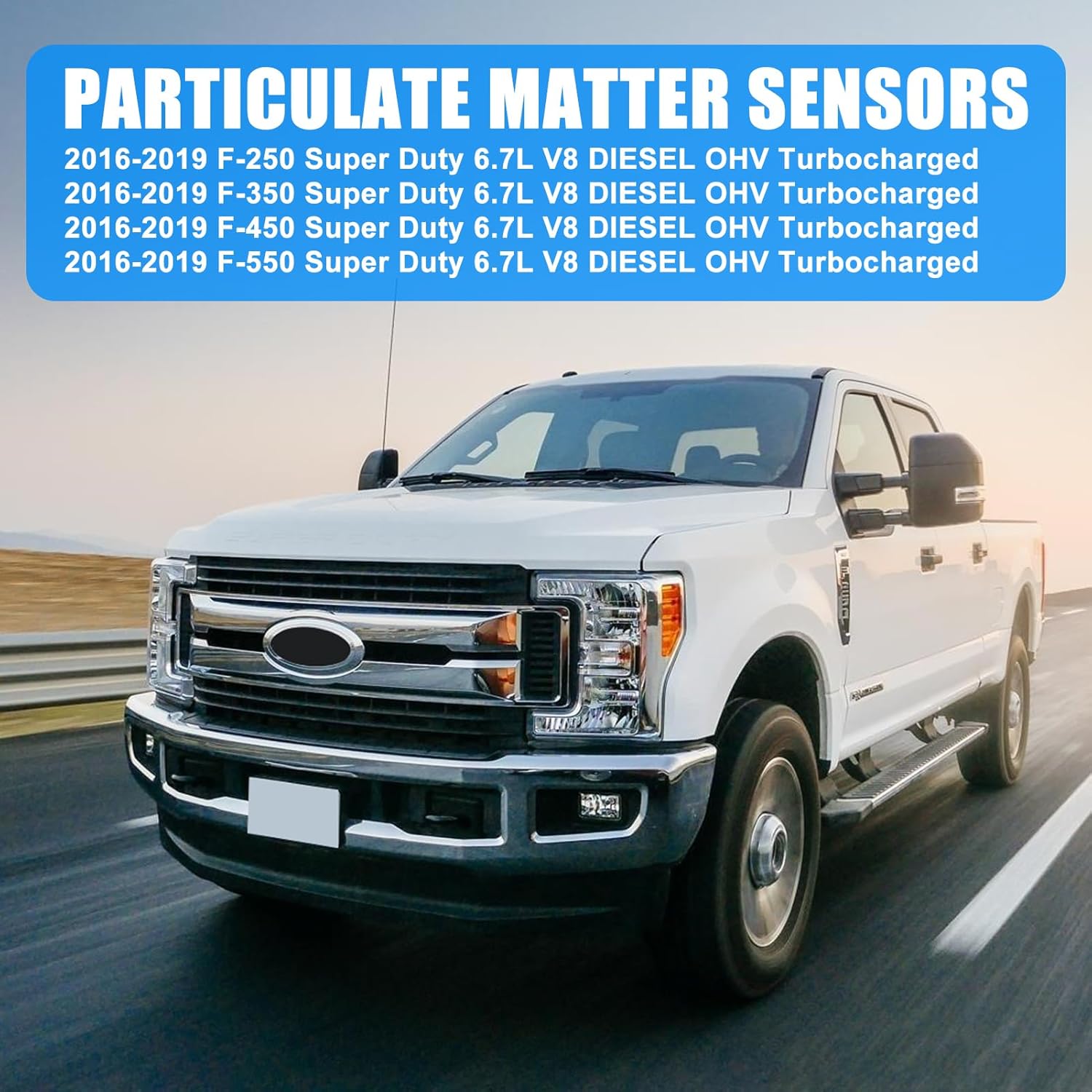 HC3Z-5L239-D Diesel Exhaust Particulate Sensor Matter PM Sensor for 2017-2022 Ford Super Duty F250 F350 F450 F550 6.7L V8 Diesel OHV Turbocharged 0281006766 0281006767