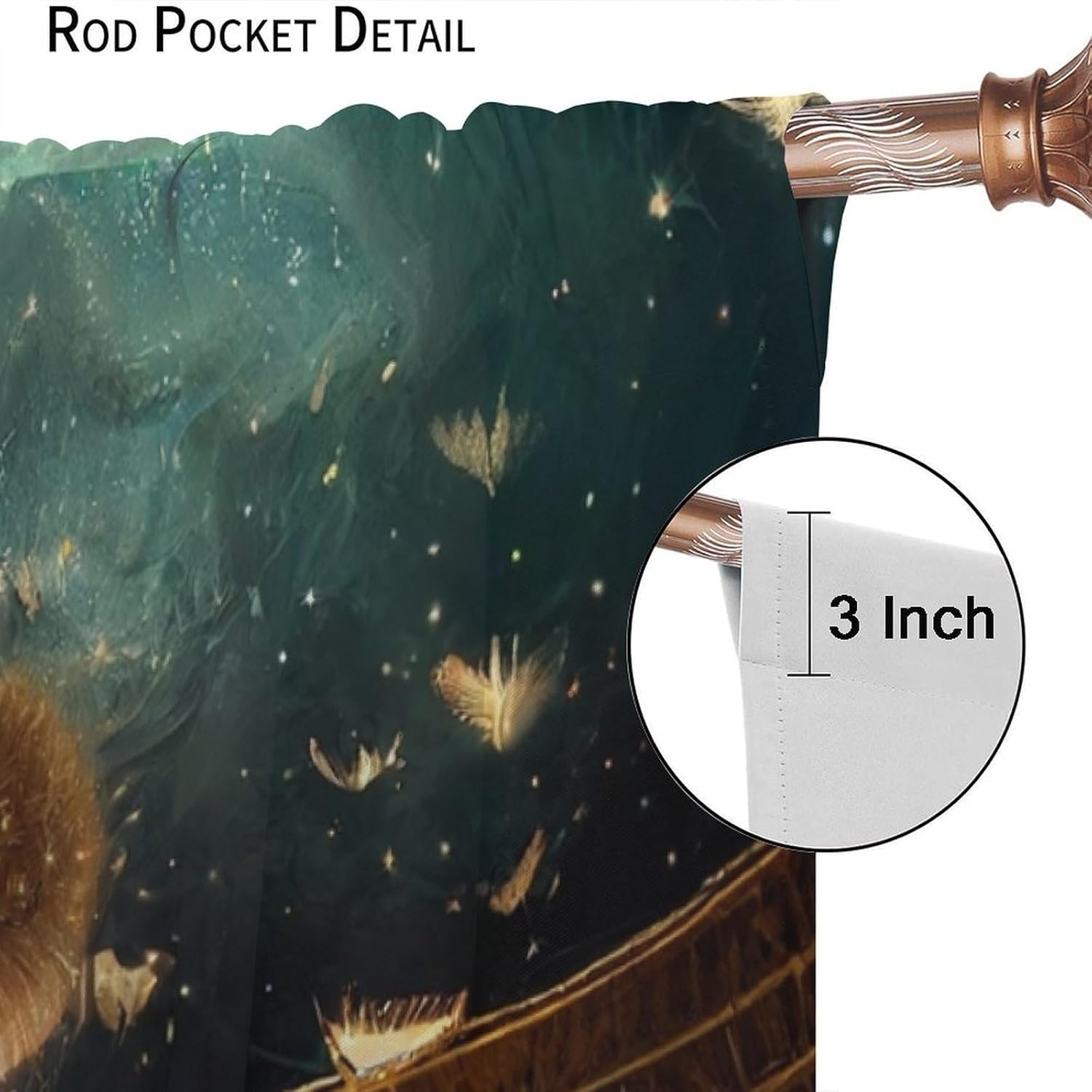 Magic Library Curtains Vintage Bookshelf Mysterious Middle Ages Curtain with Rod Pocket for Bedroom Living Room Home Decor Drapes Window Treatments 2 Panels Set 42" W X 45" L