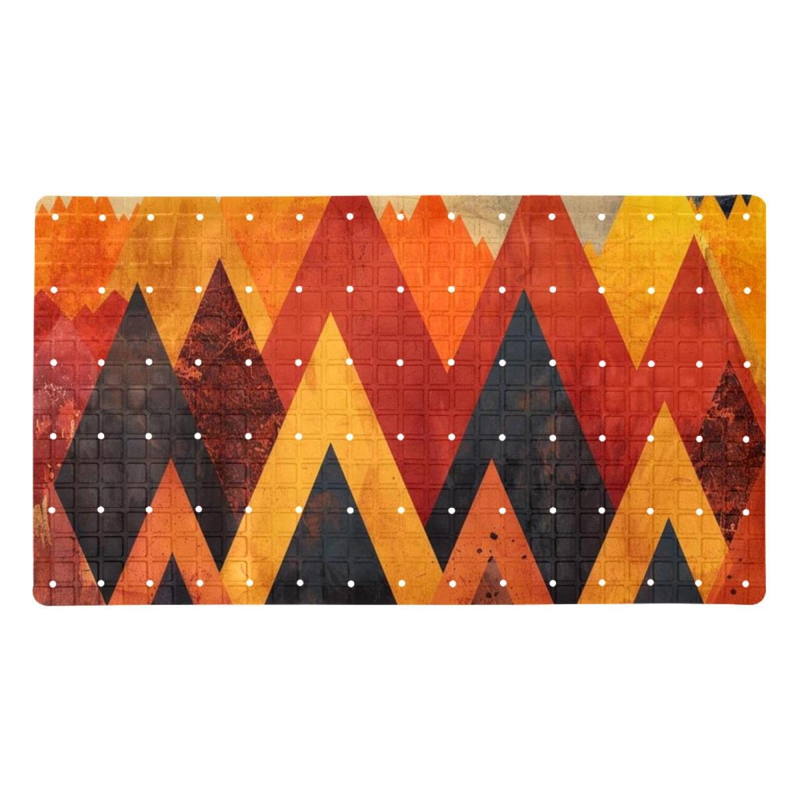 Tapis de bain Vintage Graphics antidérapant en PVC à ventouses pour adulte