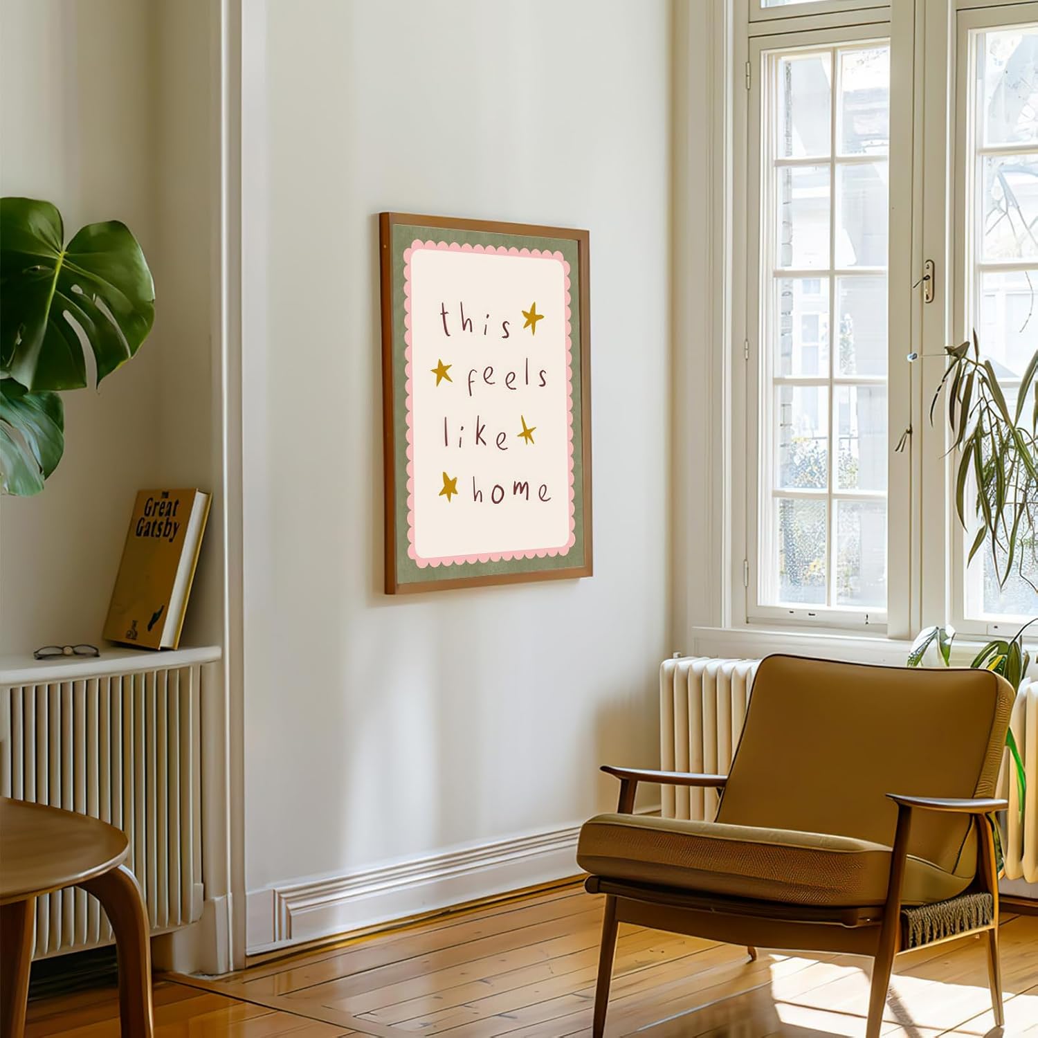 KAQNMY Minimalist Wall Art Poster Warm Healing and Cozy Home Decor Print Cute Family Sign Wall Art This Feels Like Home Print for Living Room Bedroom Dorm Apartment Kitchen 12x16 Inch UnFramed Decor - Image 5