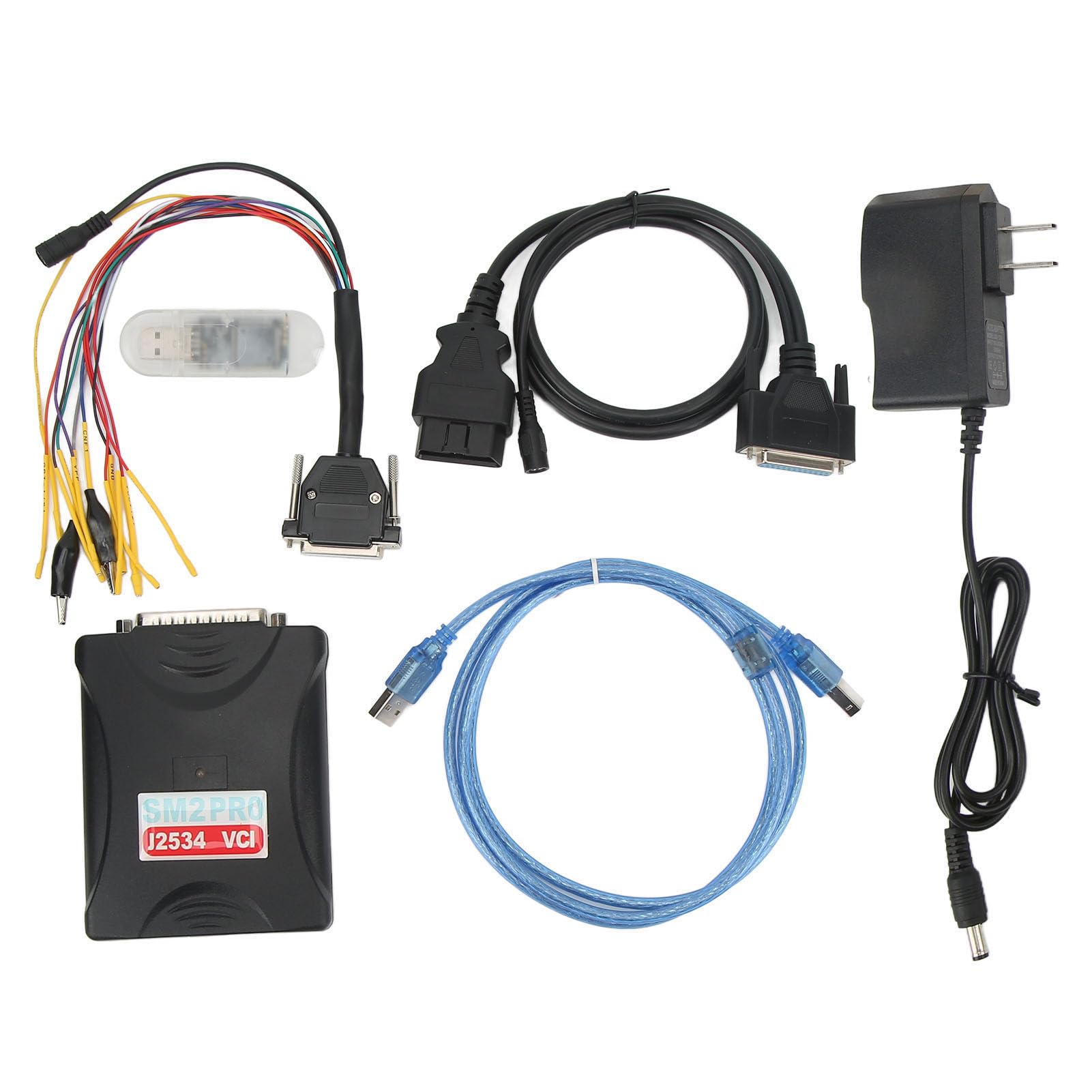 aqxreight aqxreight Dispositif de Programmation ECU, Remplacement pour SM2 Pro J2534 VCI ECU Programmeur 67 en 1 Lecture Ecriture Outil ECU Support Checksum 100‑240V (Prise UE 100‑240V)