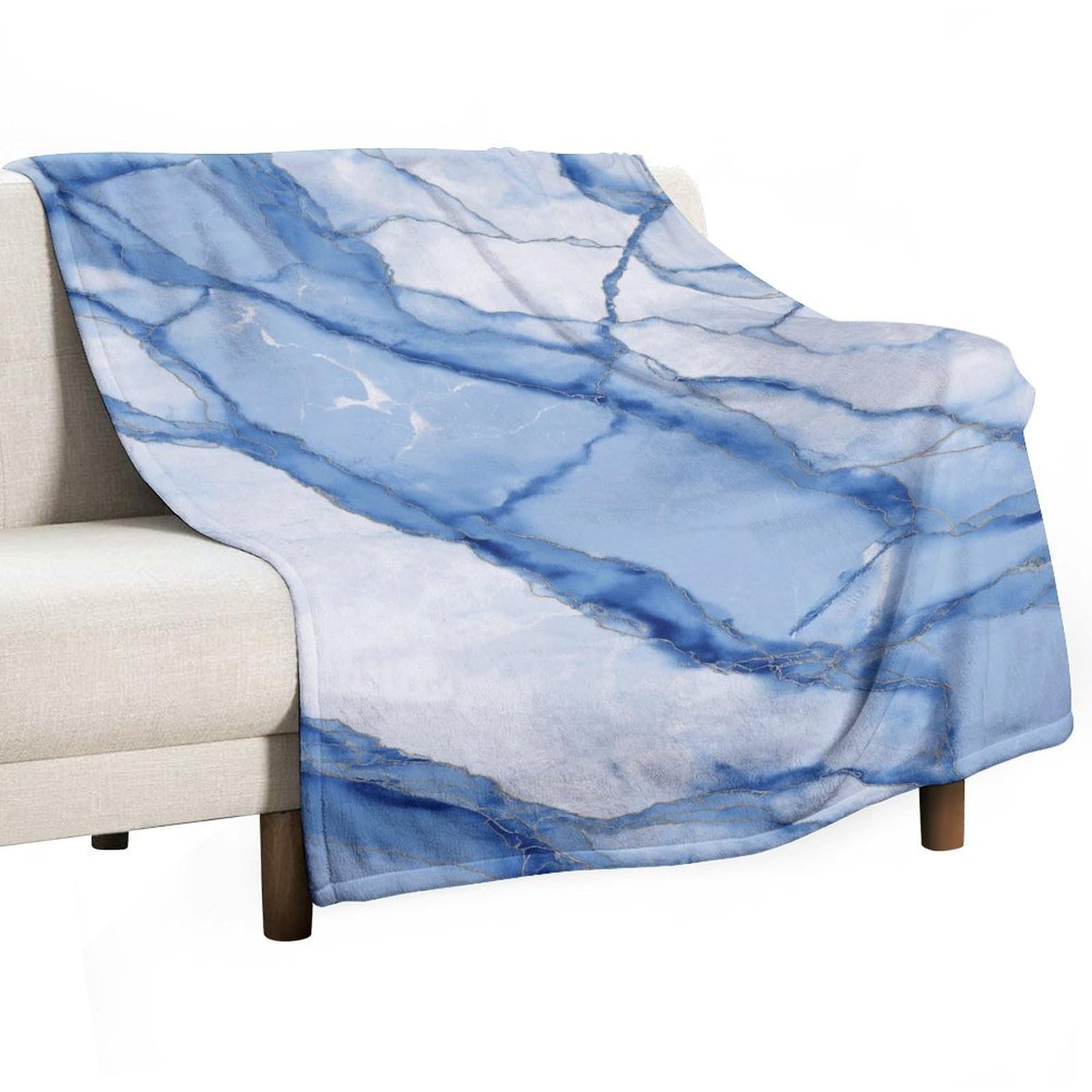 Couverture anti-boulochage marbree pour des soirees cocooning de salon