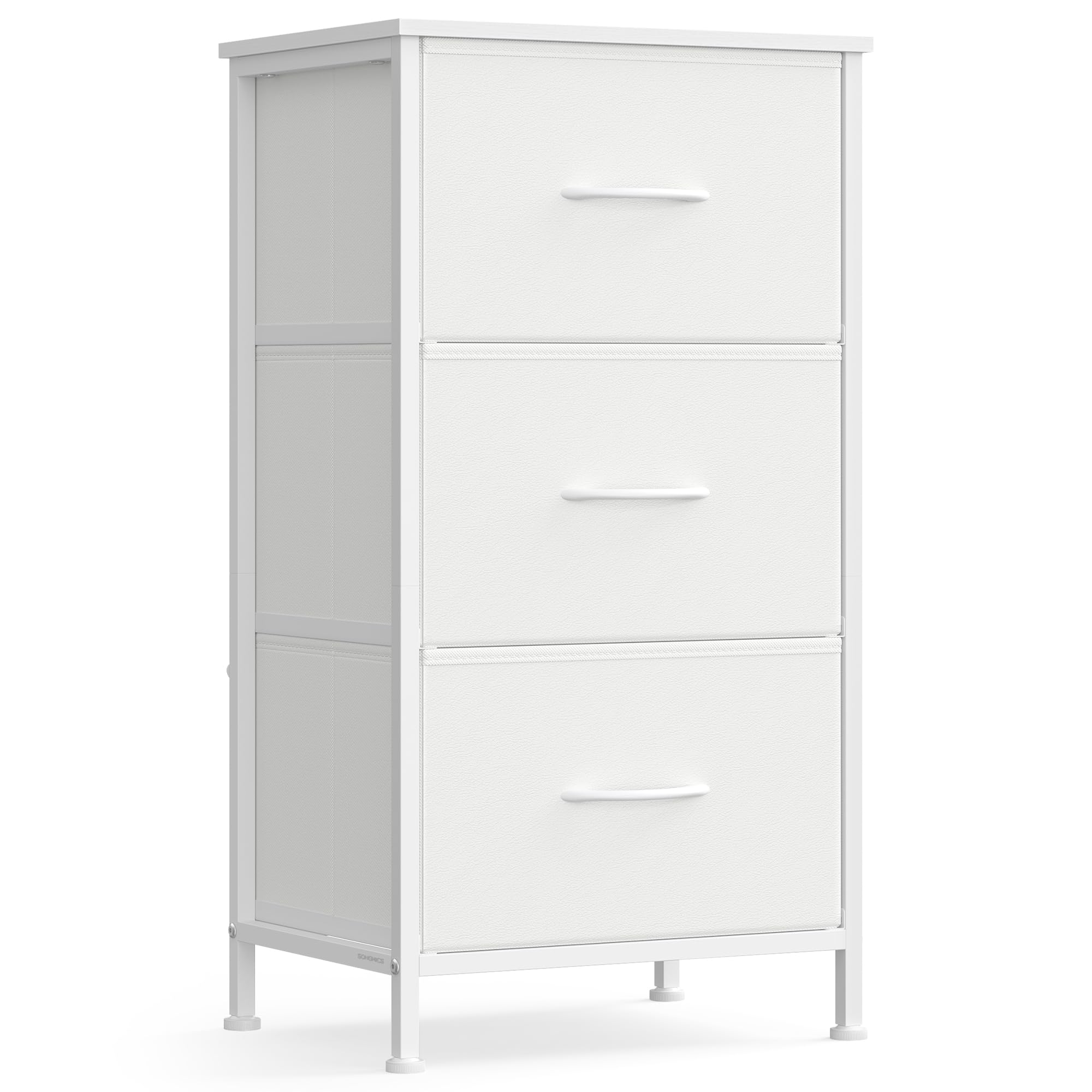 SONGMICS Dresser for Bedroom, Small Dresser with 3 Fabric Drawers