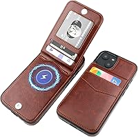 Vista 22 de KIHUWEY Compatible con iPhone 14 Funda Cartera con Soporte para Tarjeta de Crédito, Tapa de Cuero Premium con Cierre Magnético Atril Funda