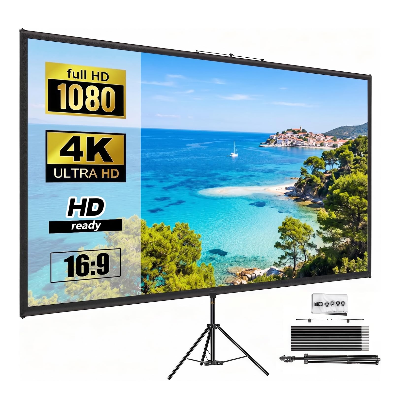 Amazon | プロジェクター スクリーン 自立式 100インチ プロジェクター