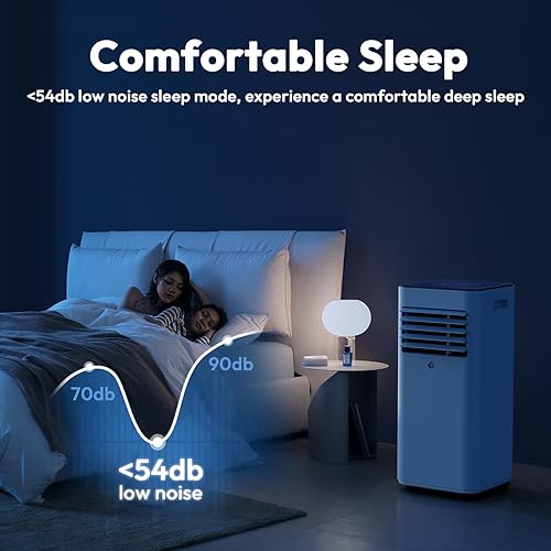 Miniatura 7 de Aire acondicionado portátil de 10,000 BTU, aire acondicionado portátil con control remoto para habitación de hasta 450 pies cuadrados 3 en 1 con