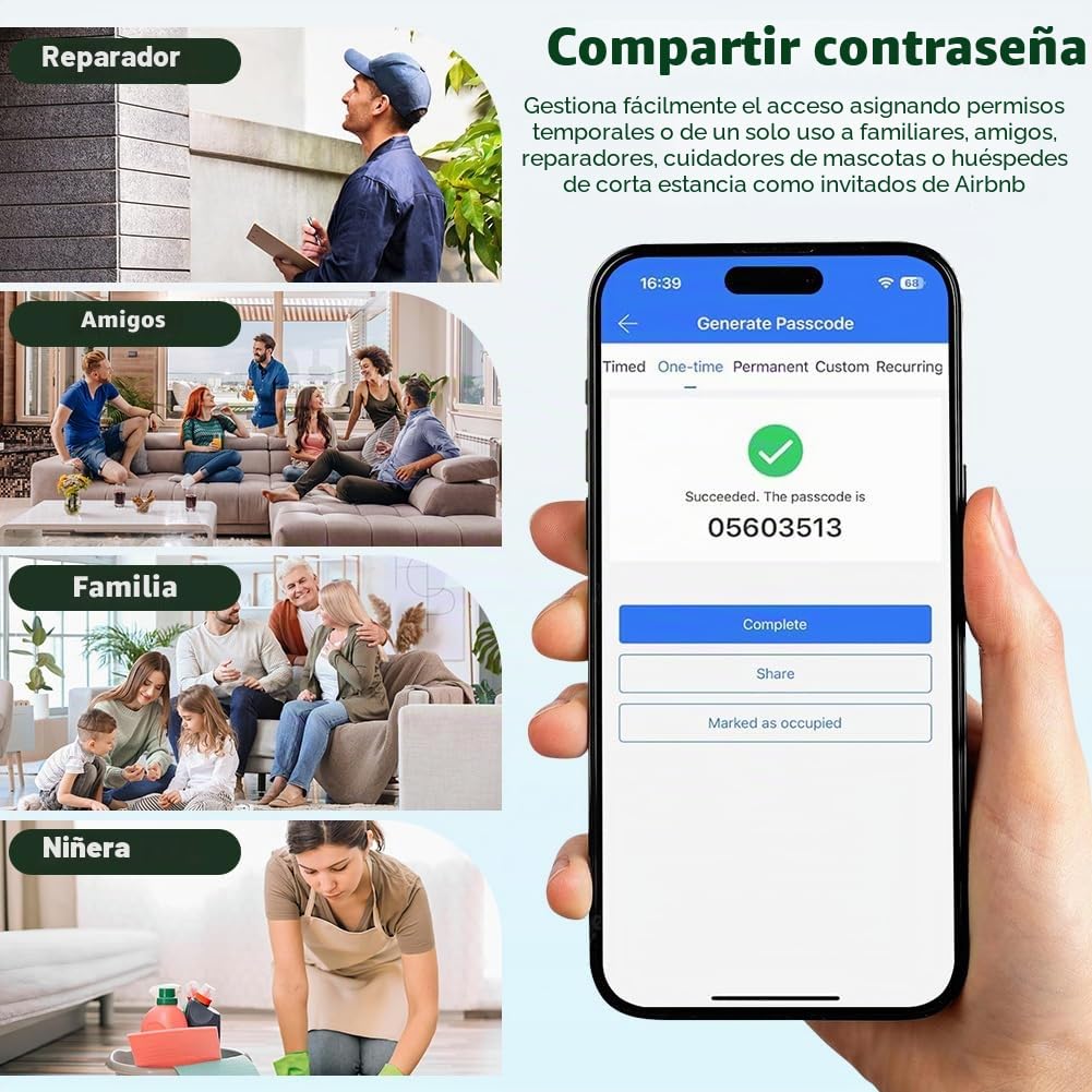 Caja fuerte inteligente para llaves con código numérico exterior, caja fuerte para llaves con grilletes Bluetooth, compatible con aplicación TTLock y código PIN, caja de llaves with código numérico de