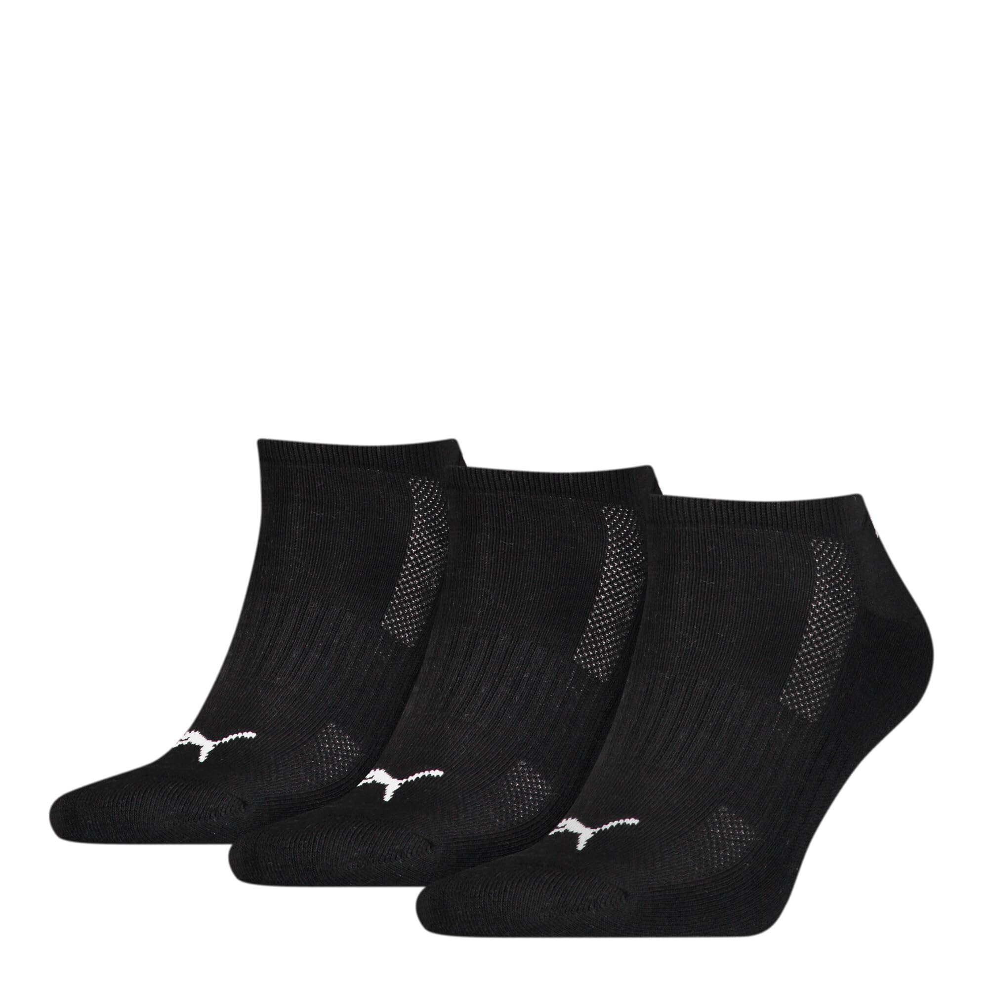 Puma Unisex Black Sneaker Invisible Sneaker Boot Socks (Pack Of 3) - Eu-35-38