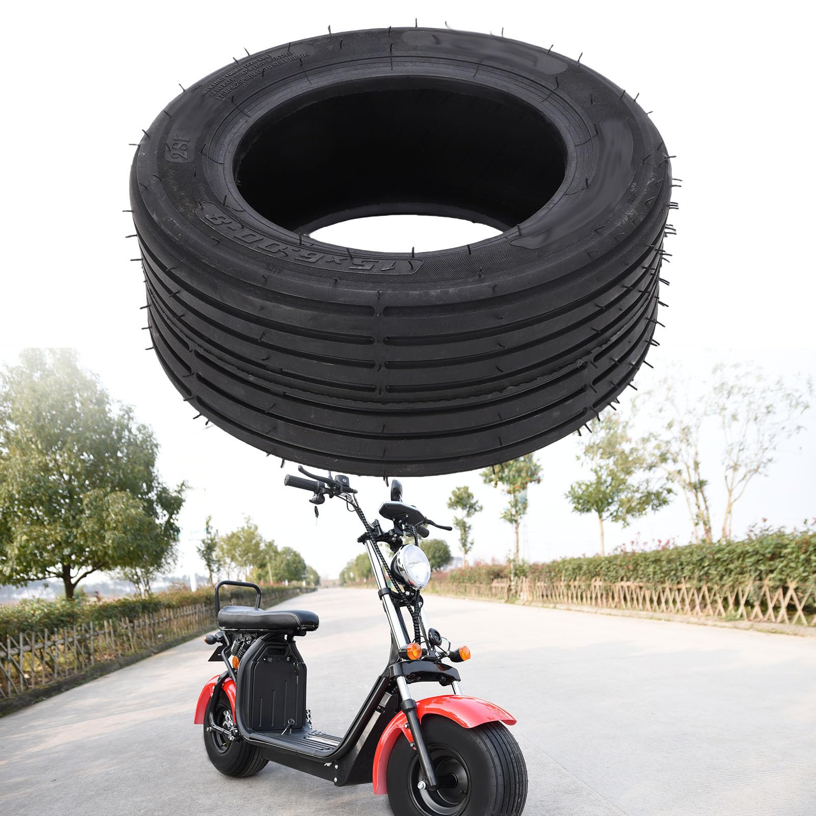 Neumático sin Cámara para Patinete Eléctrico, Cubierta de Rueda