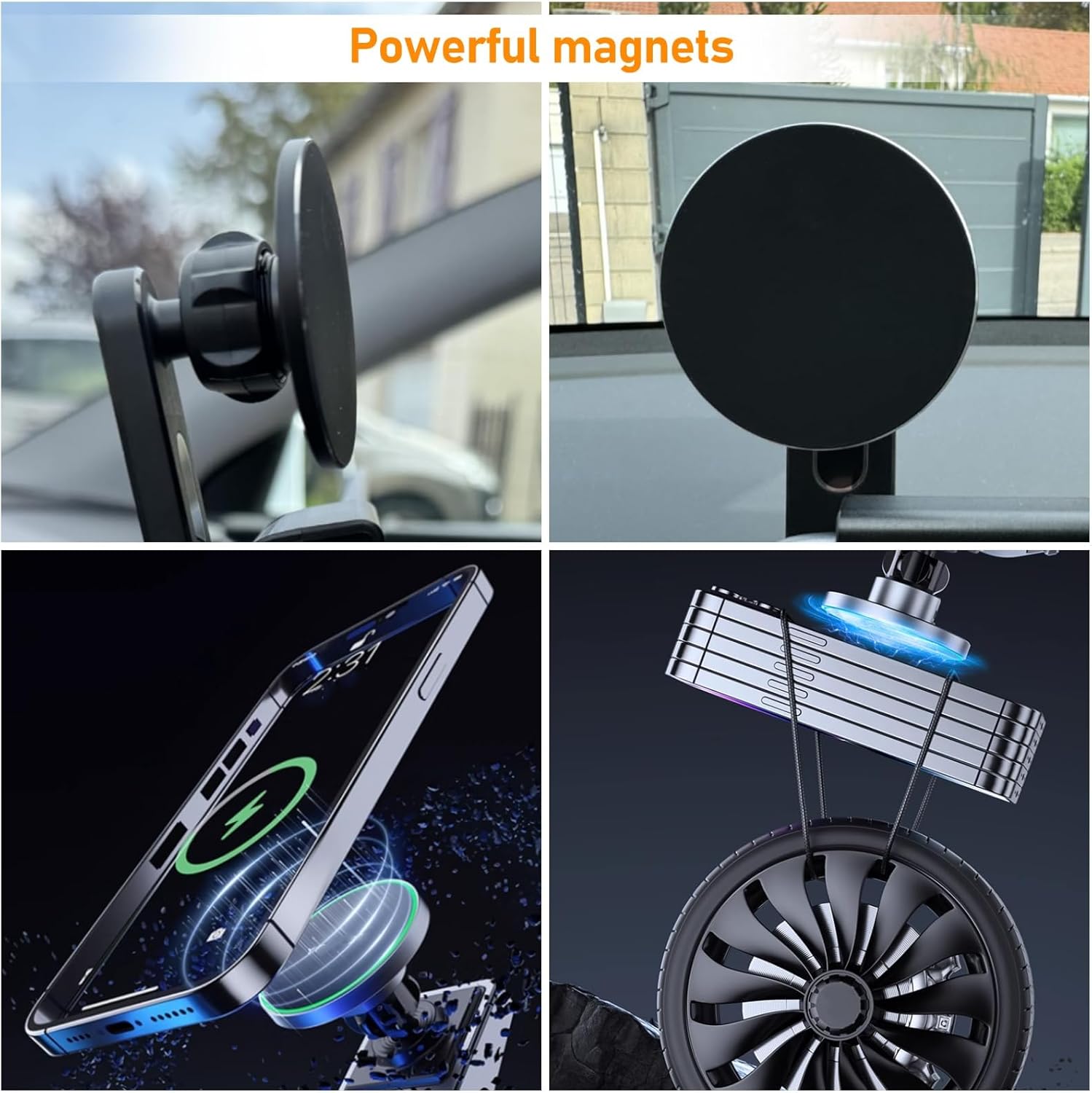Compatible with BMW X5 Screen Phone Mount 2014-2018/X6 2015-2019,F15/F16 Cell Phone Holder for 10.3 Inch Touch Screen,Magnetic Cell Holder Anti-Shake,Rotation Mobile Mount Cradle,Black