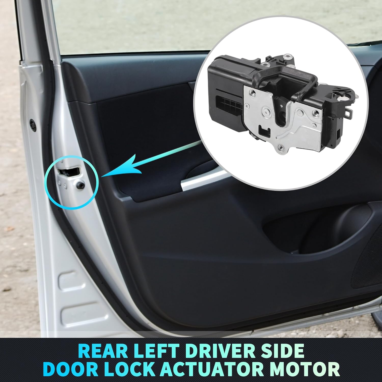 X AUTOHAUX Replacement Front Left Driver Side Power Door Lock Actuator Motor for Chevrolet Silverado 1500 2015-2019 for GMC Sierra 1500 2015-2019 Door Latch Actuator Assembly Replace Black