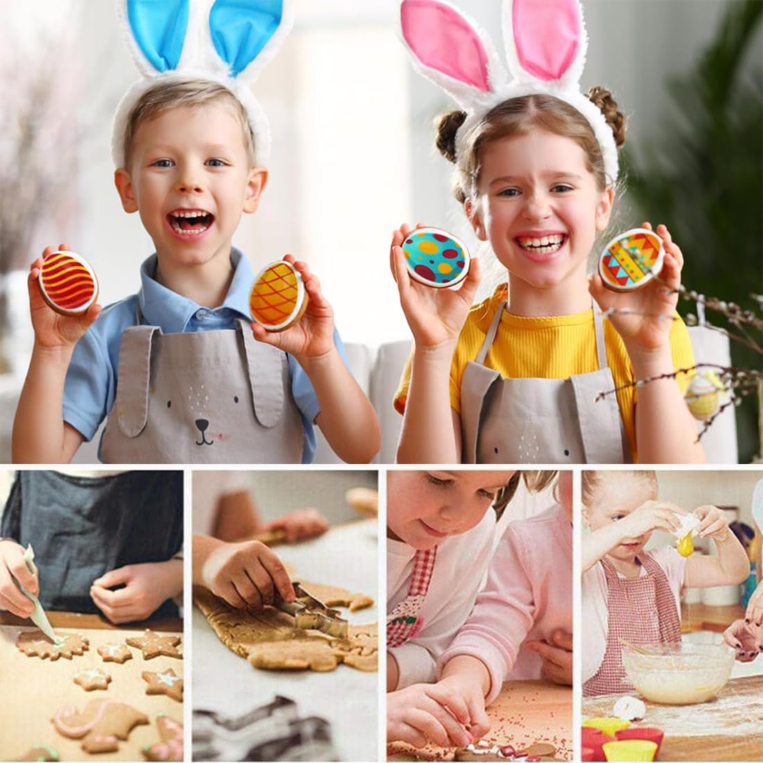 ZesNice 5 Pezzi Pasqua Formine Biscotti, Decorazioni pasquali, Stampi Biscotti Pasqua, Acciaio Inox Modello Pasqua,Tagliabiscotti, Regalo Pasquale Ideale e Biscotti Pasquali