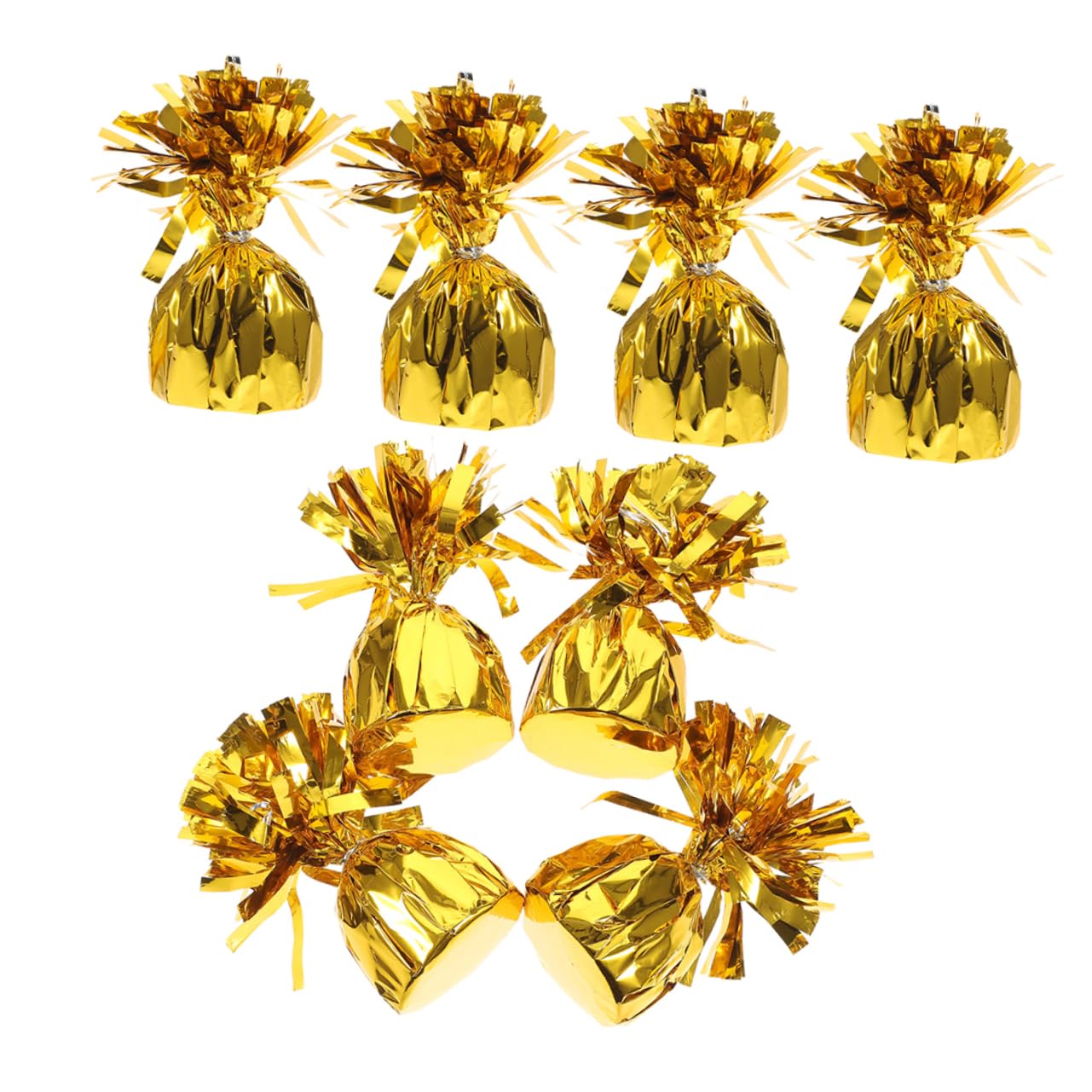 PRETYZOOM Set Di Pesi Metallici Per Palloncini 8 Pezzi Pesi Solidi Dorati Pesanti Per Palloncini Ad Elio Decorazioni Per Feste Natalizie Lavorazione Precisa