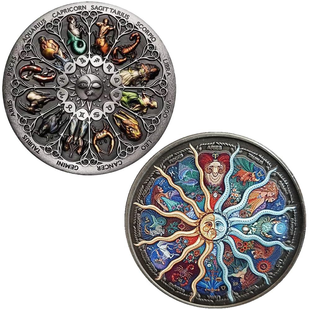 Bitcoin Coin Zodiac Coin Twelve God Commemorative Collection - 40mm Zinc  Alloy Badge Coins Twelve God Commemorative Coins