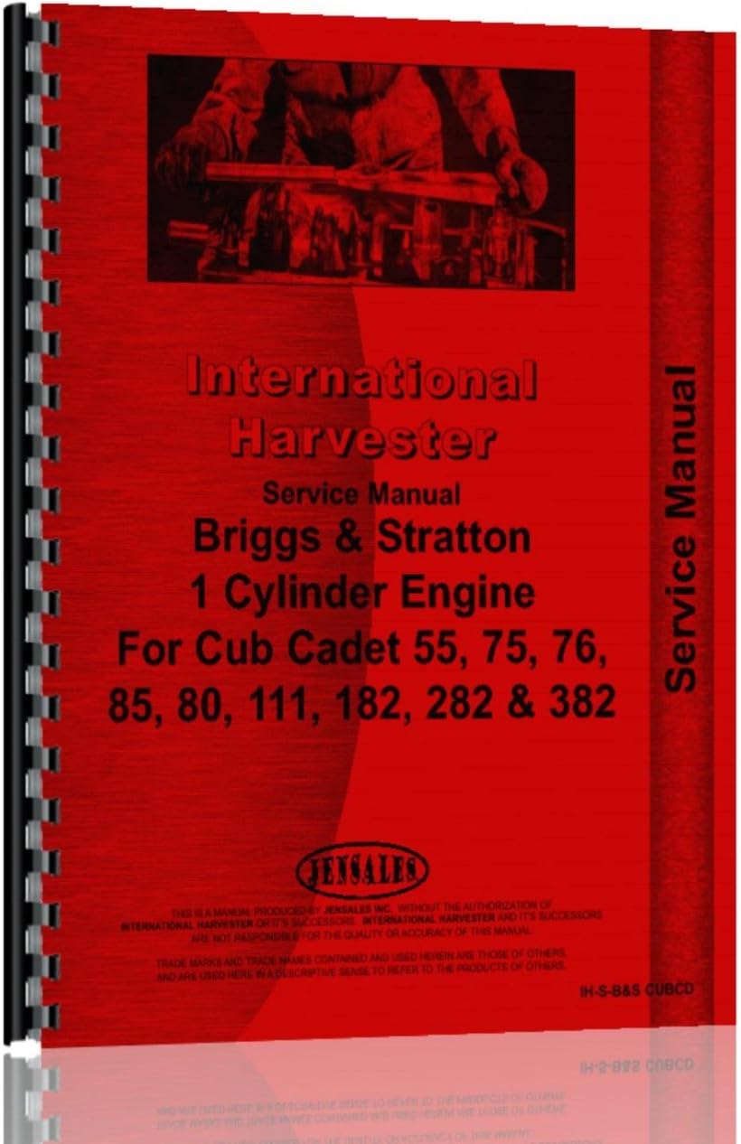 International Harvester Cub Cadet 80 Lawn & Garden Tractor Service Manual