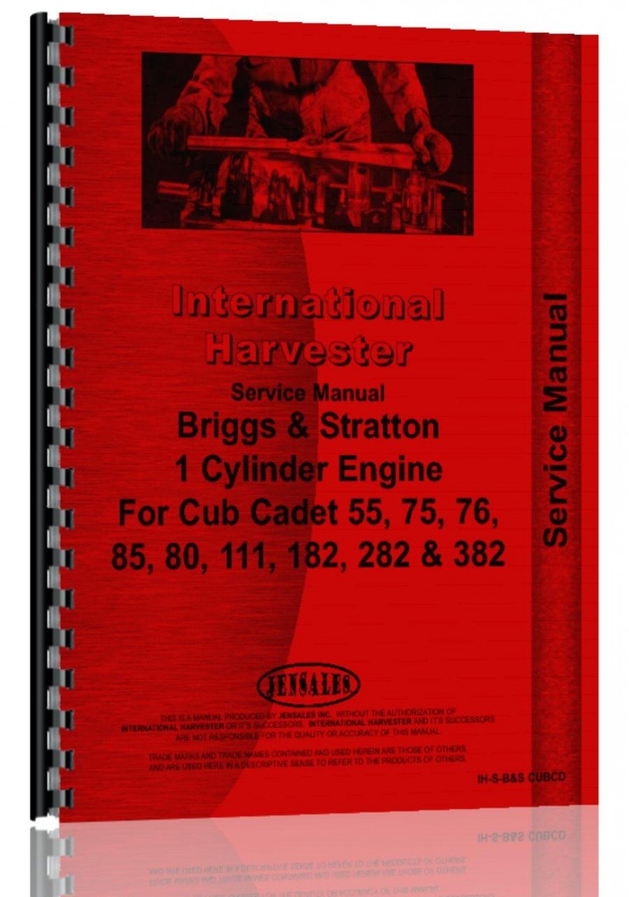 International Harvester Cub Cadet 80 Lawn & Garden Tractor Service Manual