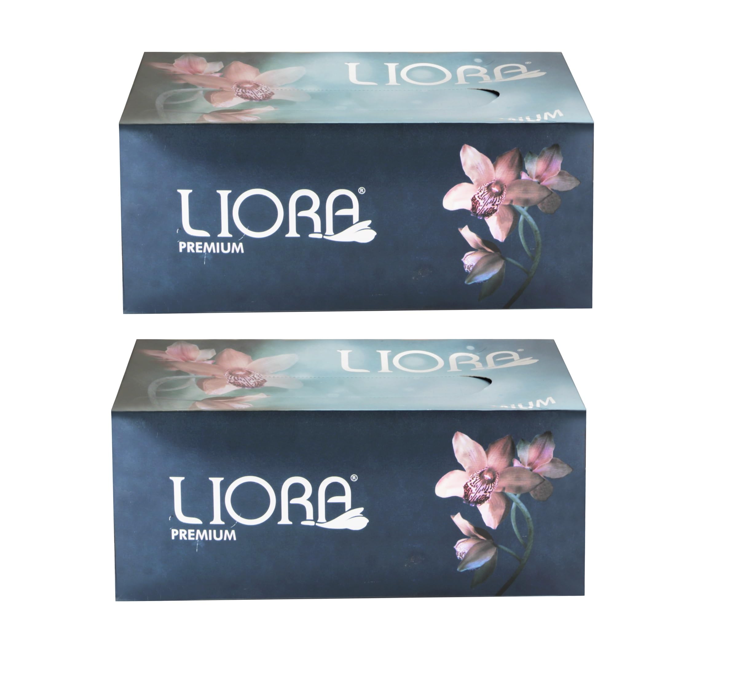 Liora Premium Facial Tissue, 2Ply, 180Pulls (Pack of 2), For face Cleaning, Wiping