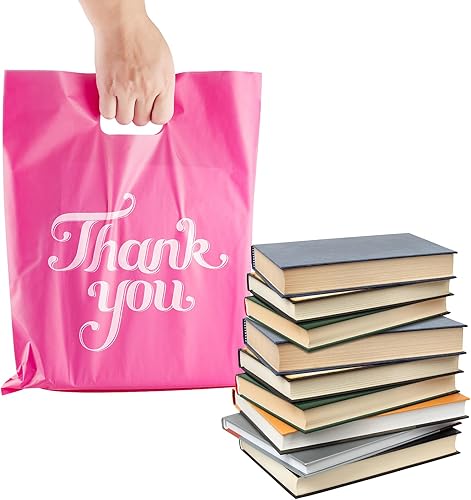 Miniatura 3 de FloraSea 100 bolsas de agradecimiento rosas de 12 x 15 pulgadas, bolsas de mercancía, bolsas de compras para bolsas de regalos, boutique, venta al