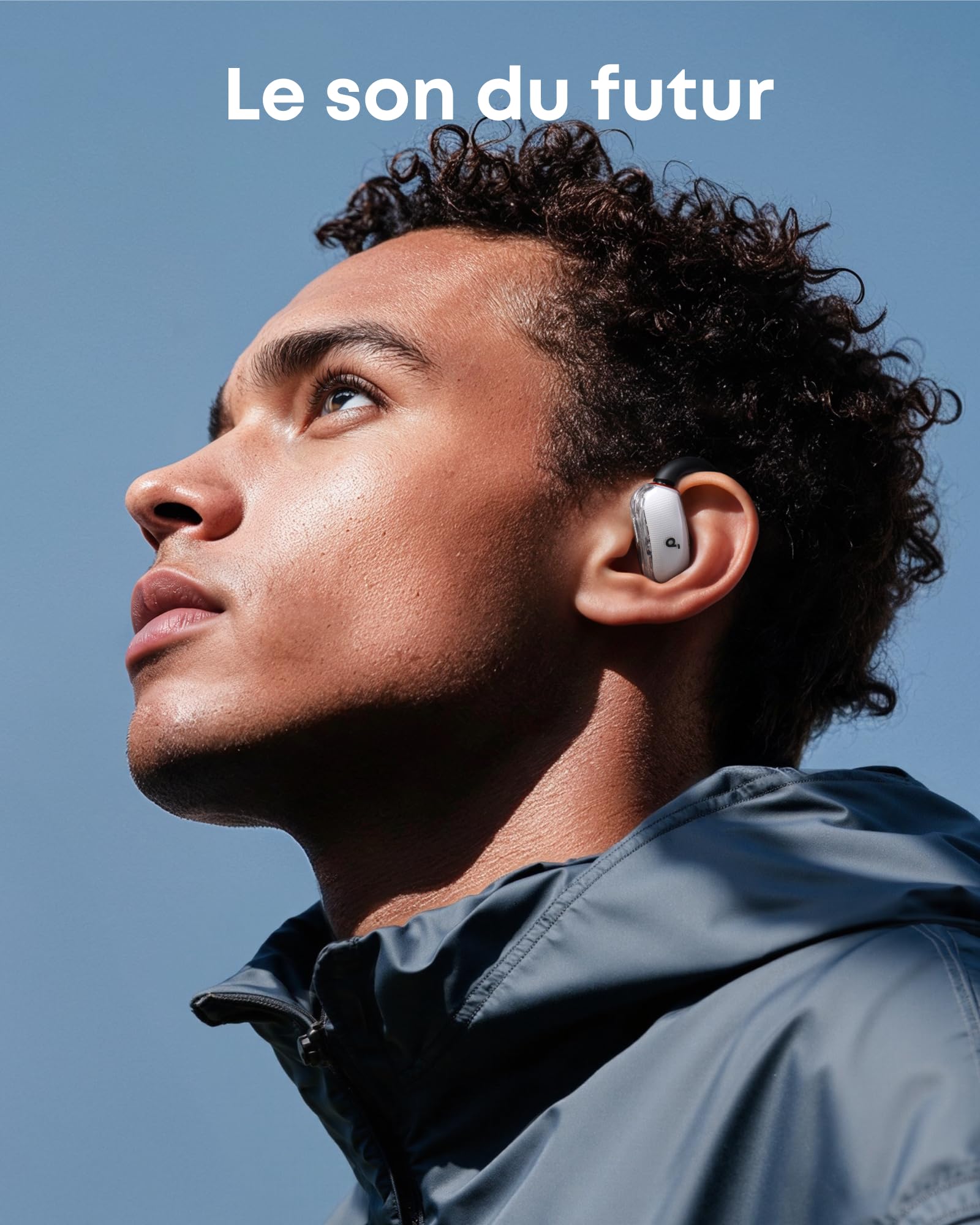 Soundcore V40i Écouteurs à Oreilles Libres by Anker, Son Cristallin, 4 Tailles Ajustables pour Toutes Les Tailles d'oreilles, Basse Profonde, IP55, Autonomie 21H, Netteté IA des Appels, Bluetooth 5.4